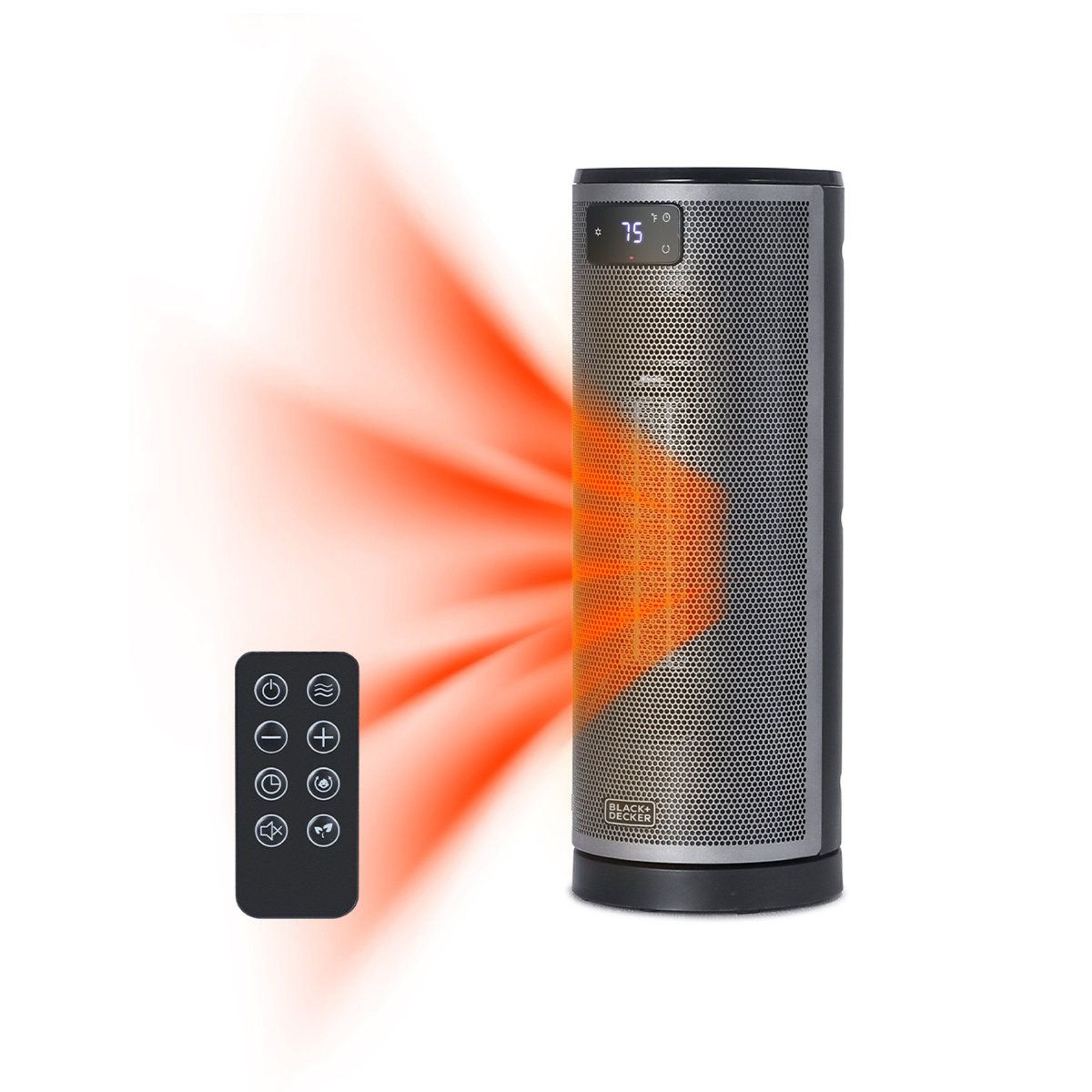 1500W Ceramic Oscillating Tower Space Heater With Remote Control And Digital Display 0