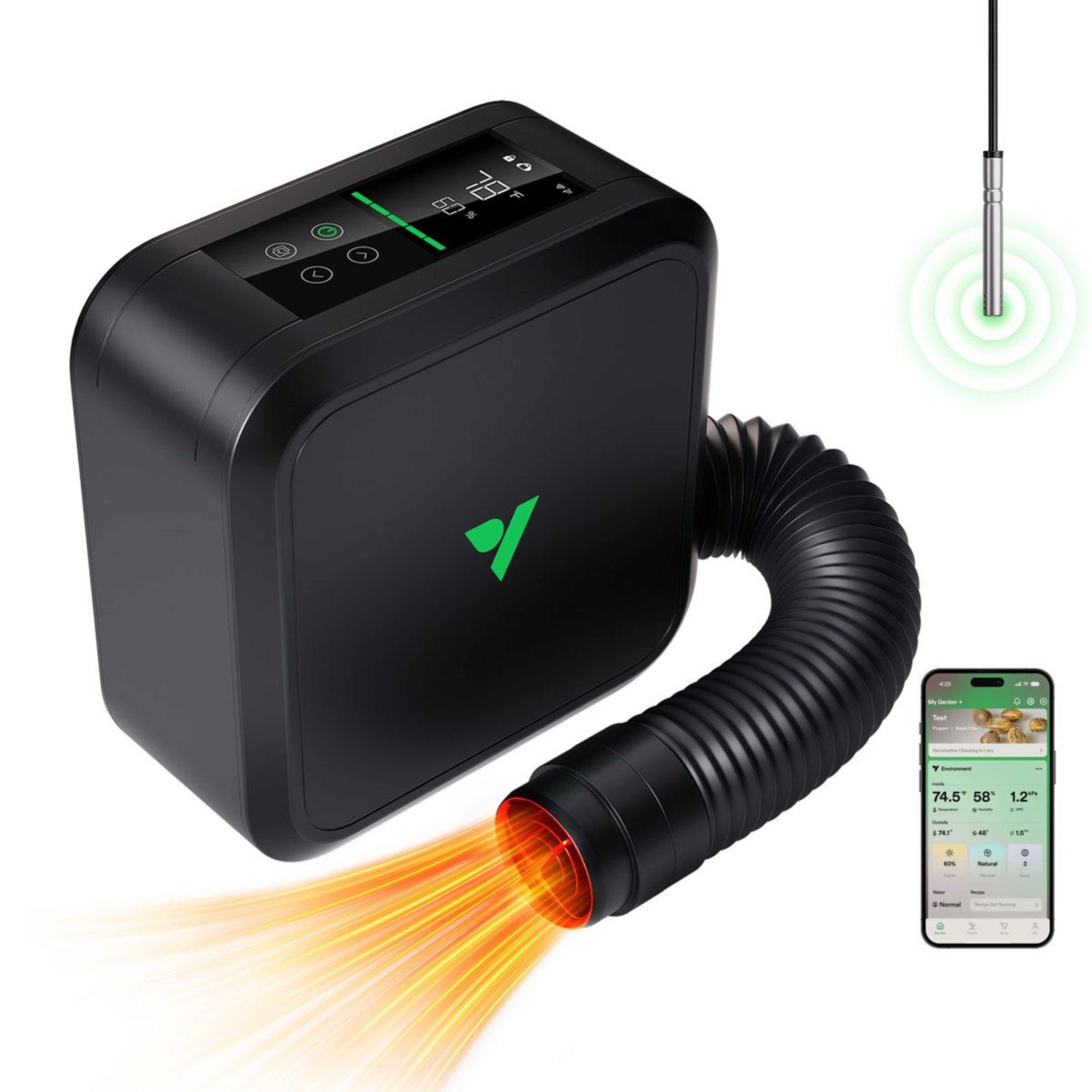 700W Portable Grow Tent Heater With Smart Thermostat And App Control 0