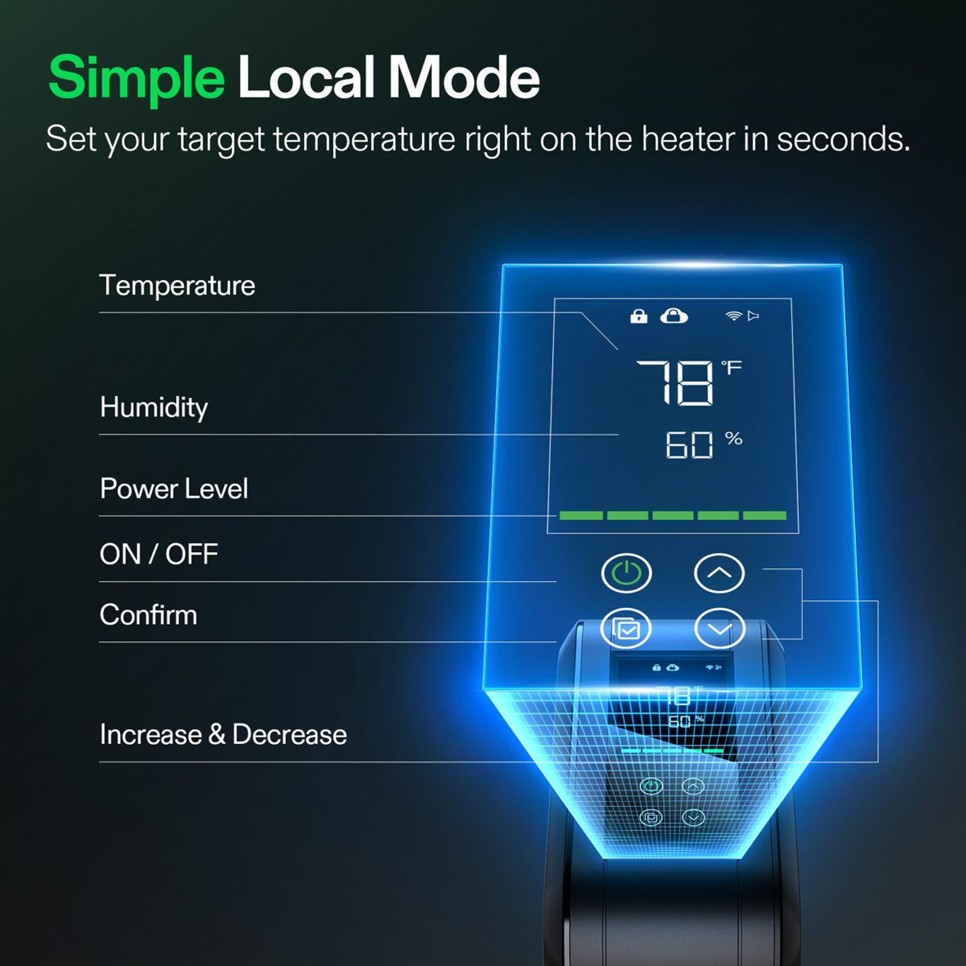 700W Portable Grow Tent Heater With Smart Thermostat And App Control 6