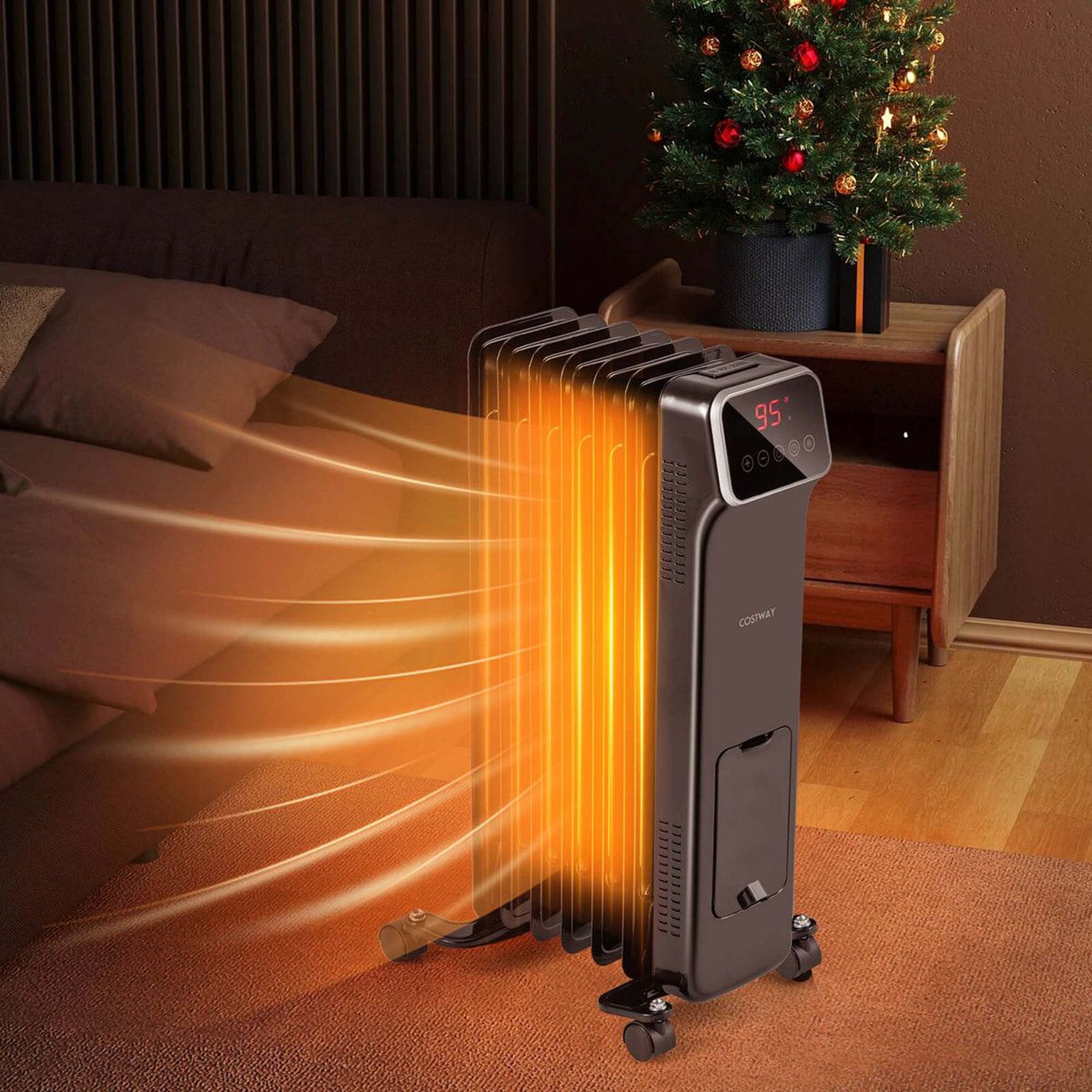 1500W Oil Filled Radiator Space Heater With Remote Control And 24Hour Timer 9