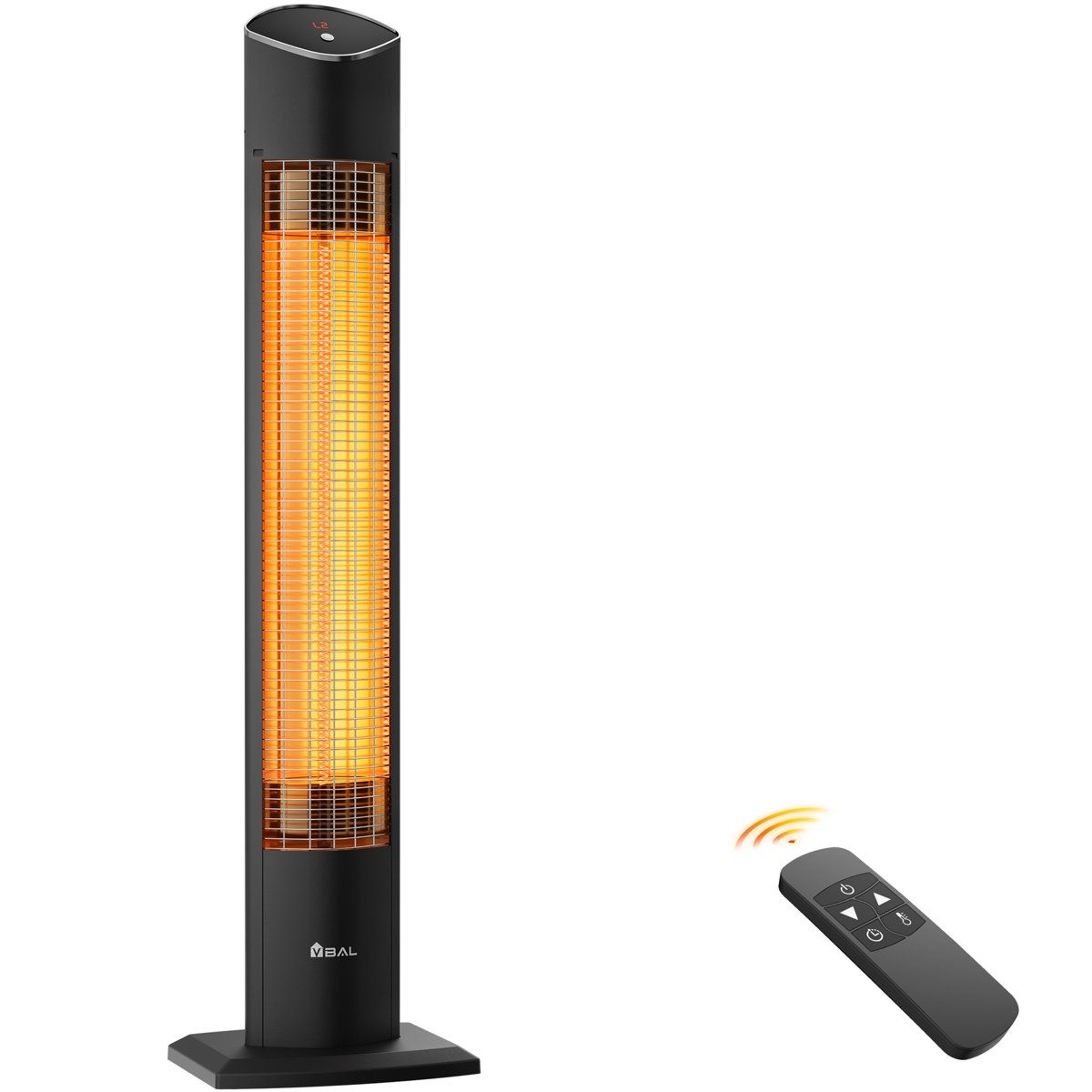 1500W Freestanding Electric Patio Heater With Remote Control And 24Hour Timer 12