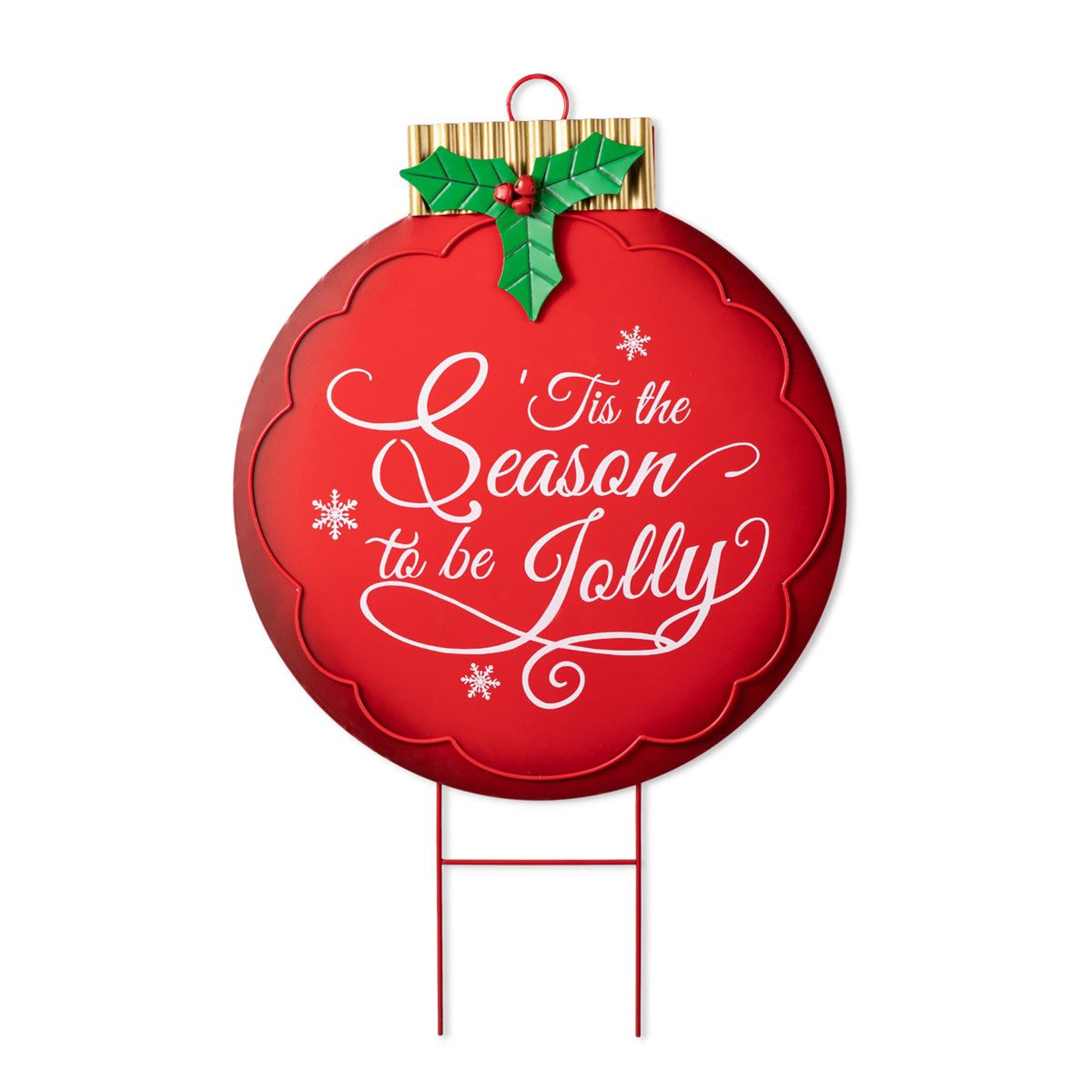 Large Metal Christmas Ornament Yard Stake And Wall Decor 0