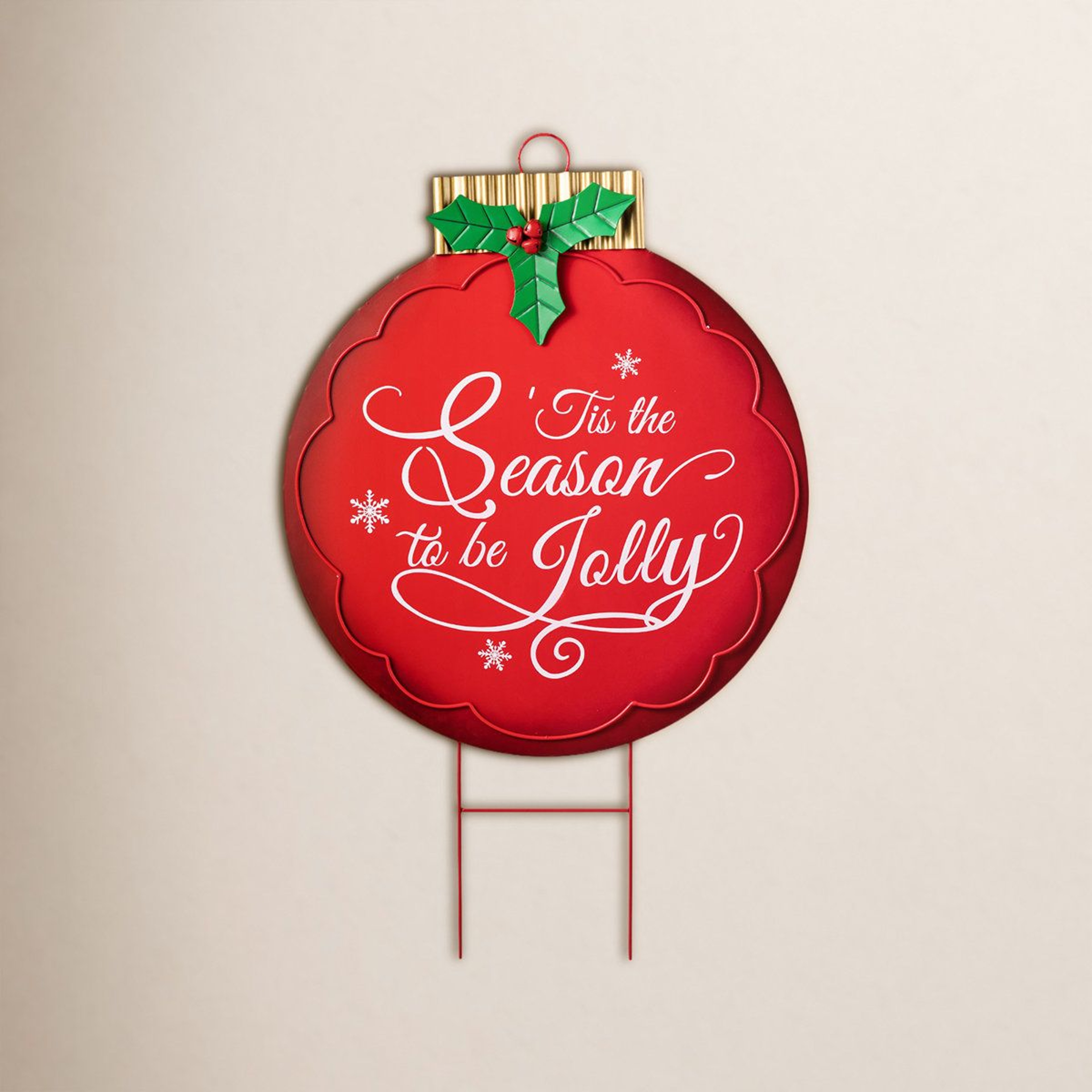 Large Metal Christmas Ornament Yard Stake And Wall Decor 11