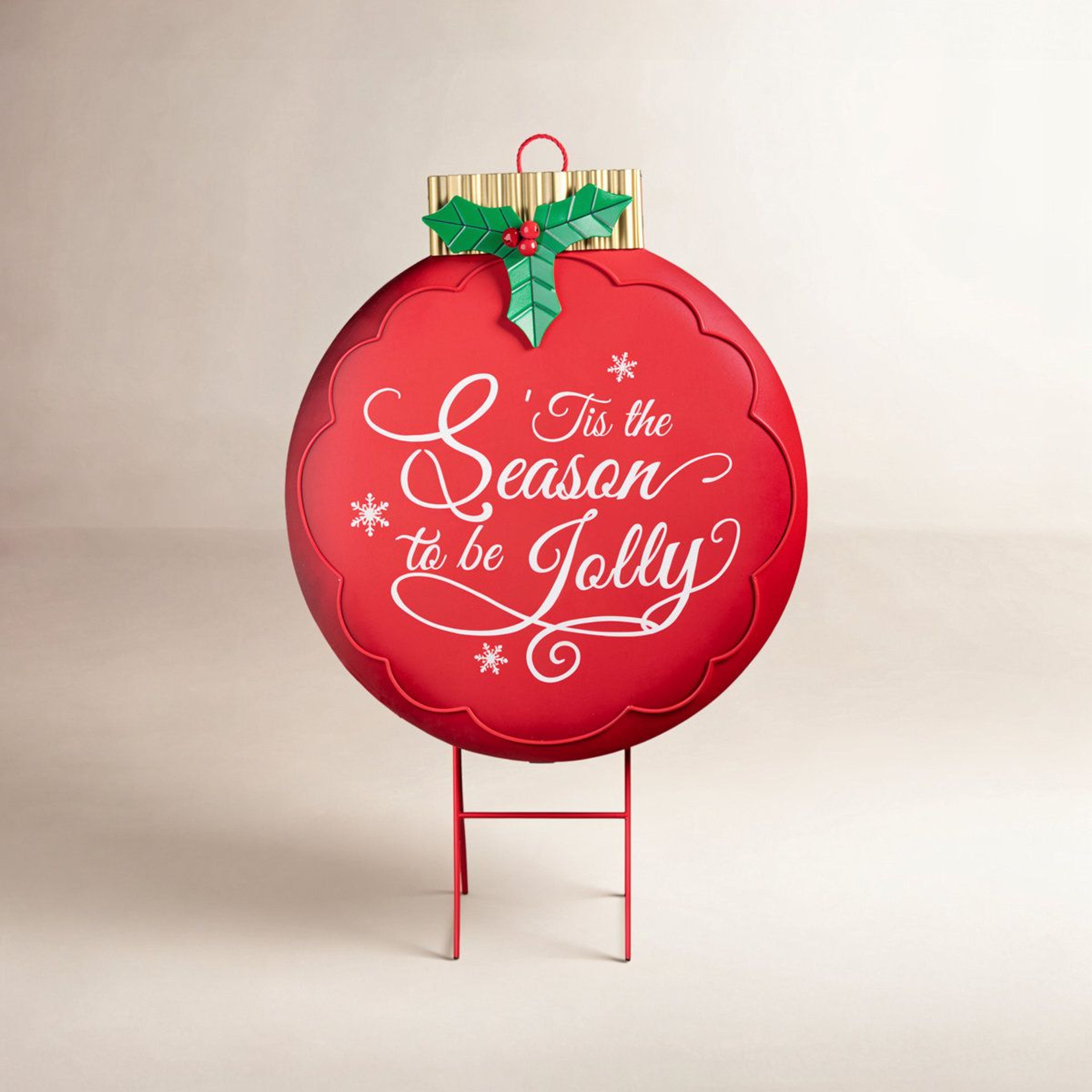 Large Metal Christmas Ornament Yard Stake And Wall Decor 3