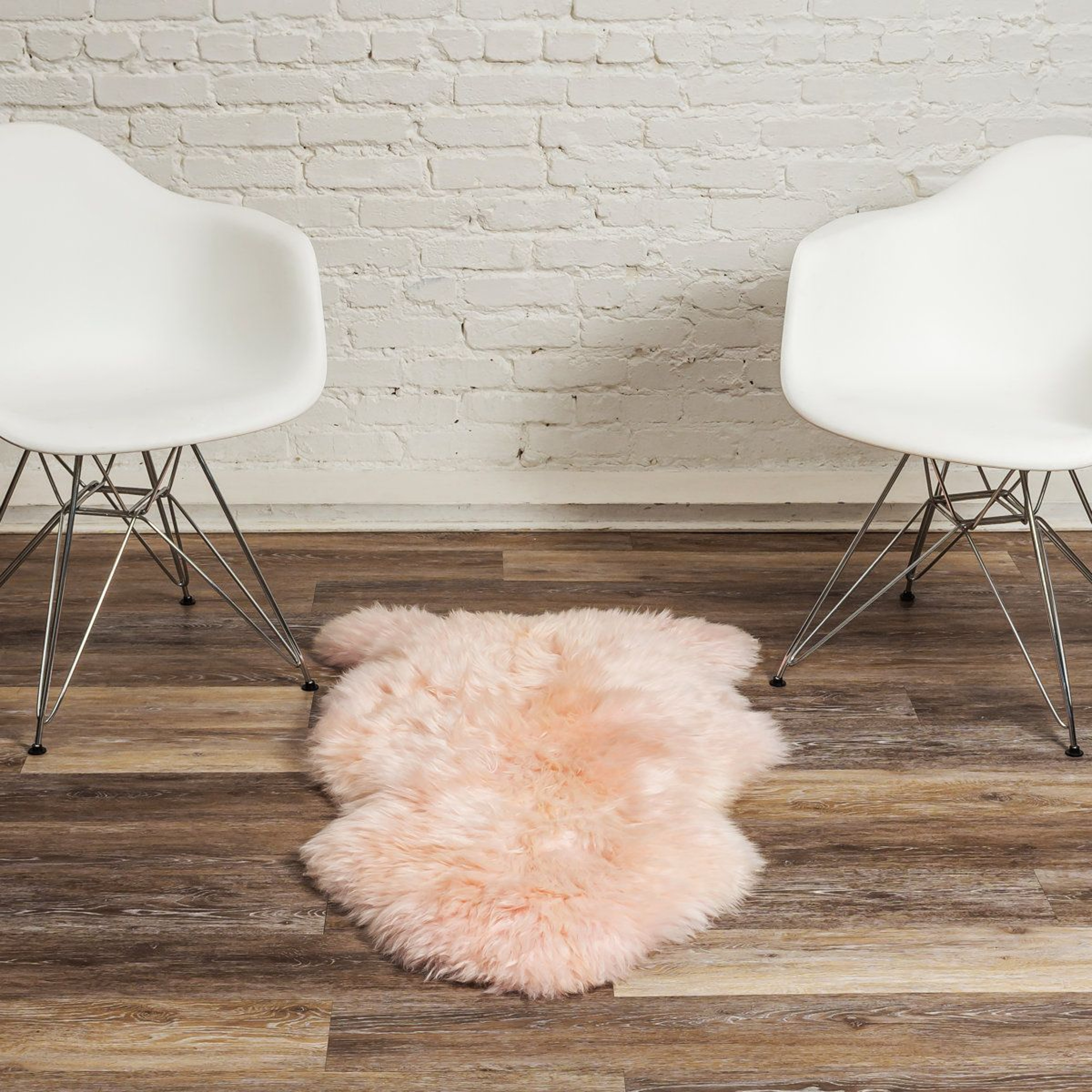 Rose Sheepskin Animal Print Indoor Area Rug  2 X 3 5