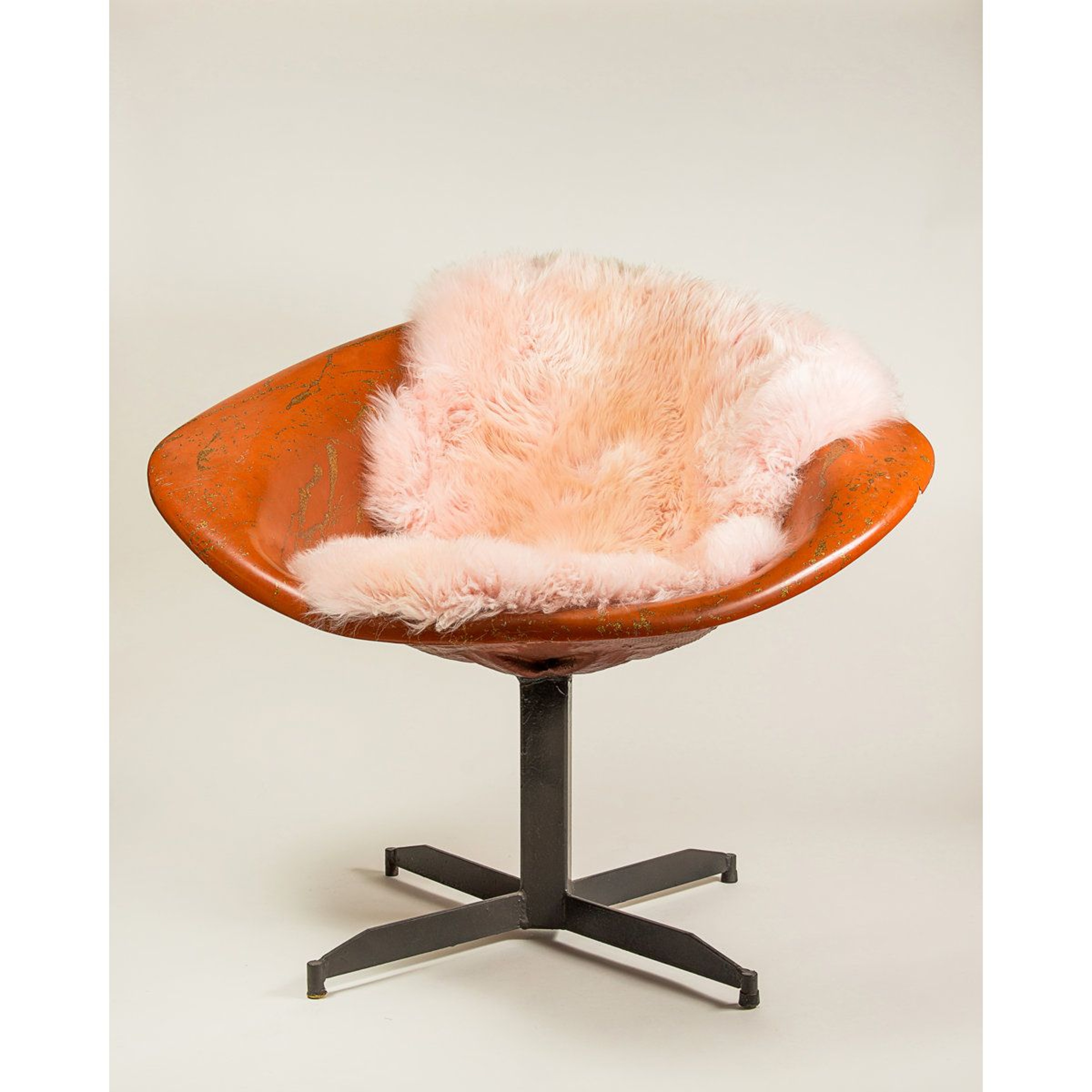 Rose Sheepskin Animal Print Indoor Area Rug  2 X 3 3