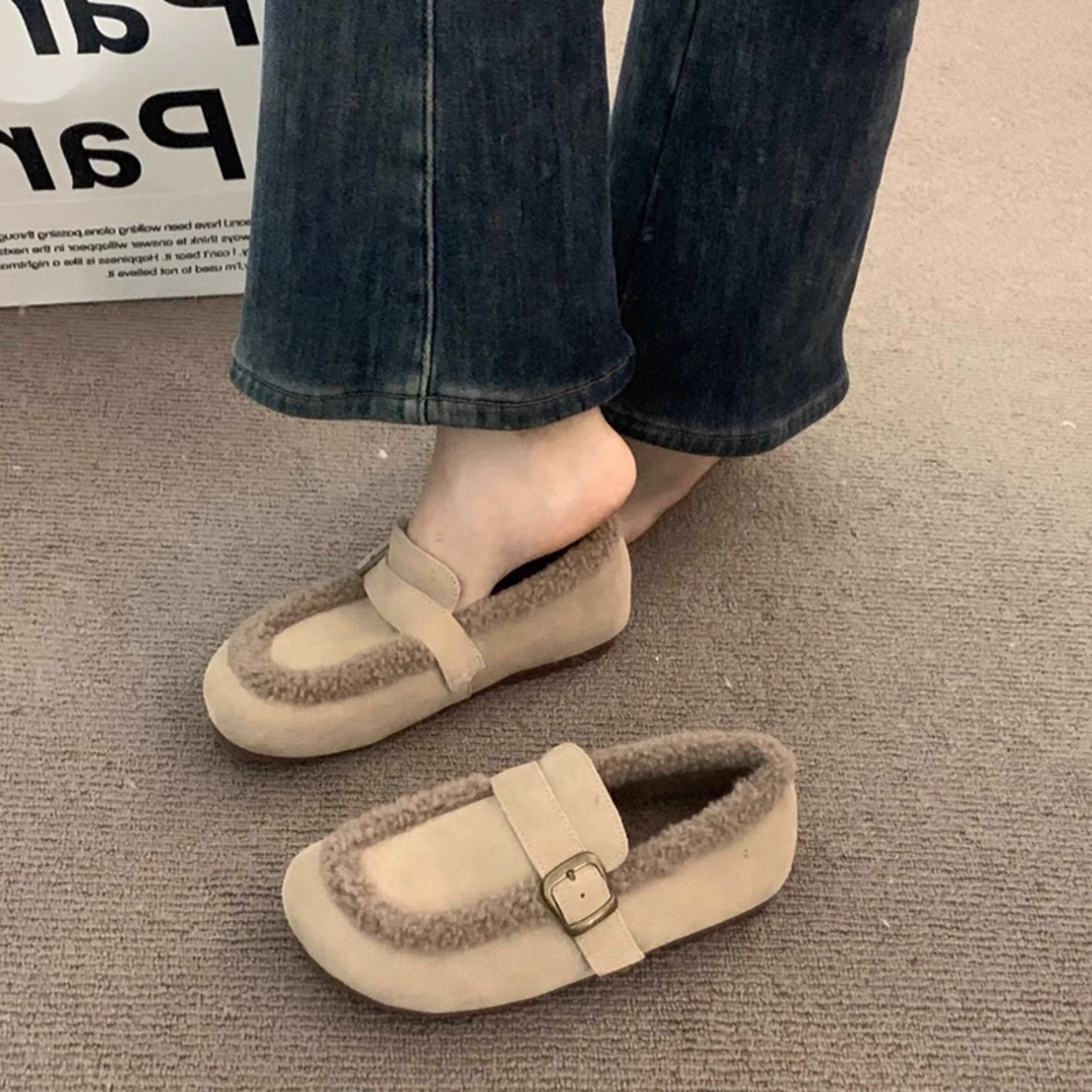 Women's Suede Retro Fleece Lined Slip-On Loafers – view 5