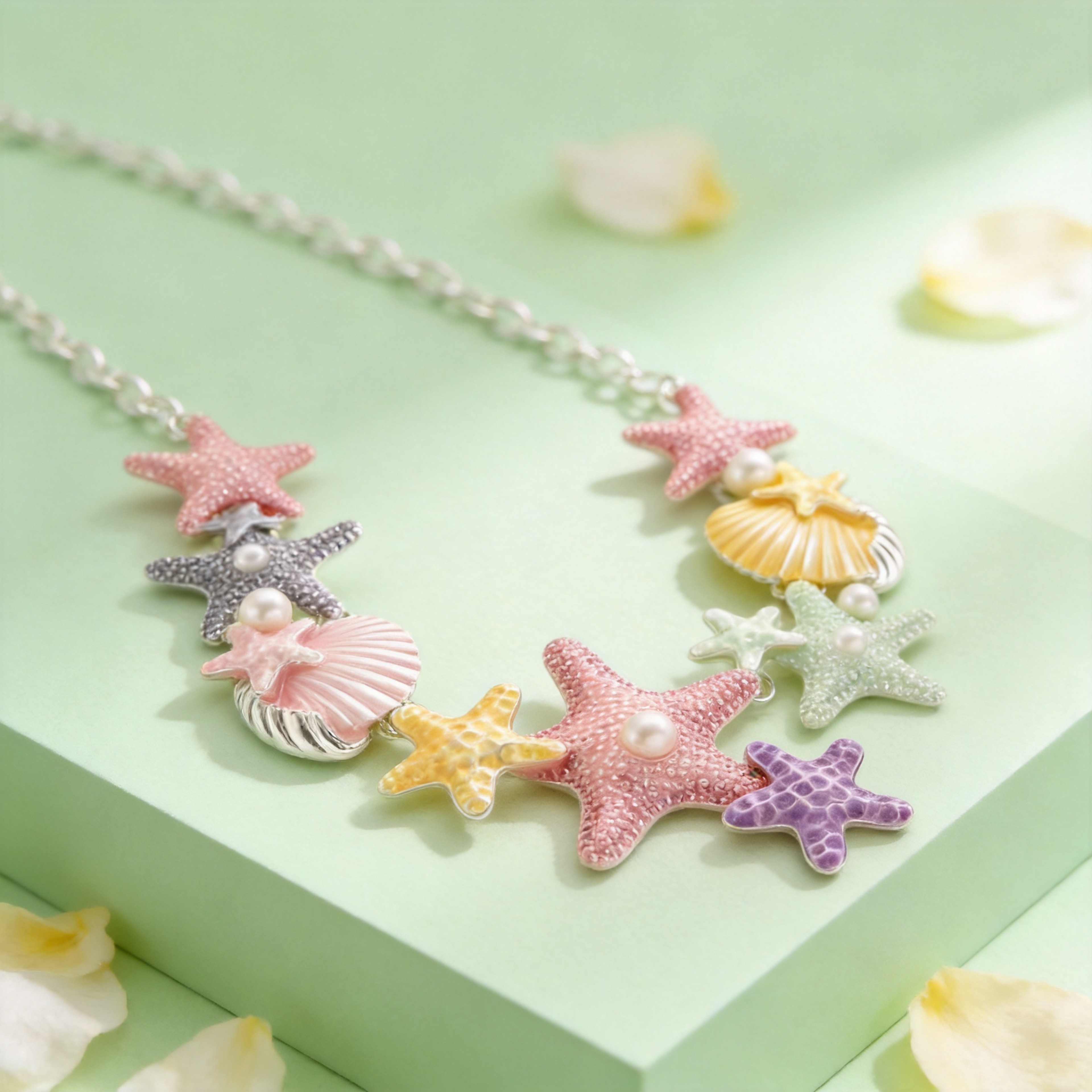 Macaron Starfish Pendant Necklace for Seaside Holidays – view 4