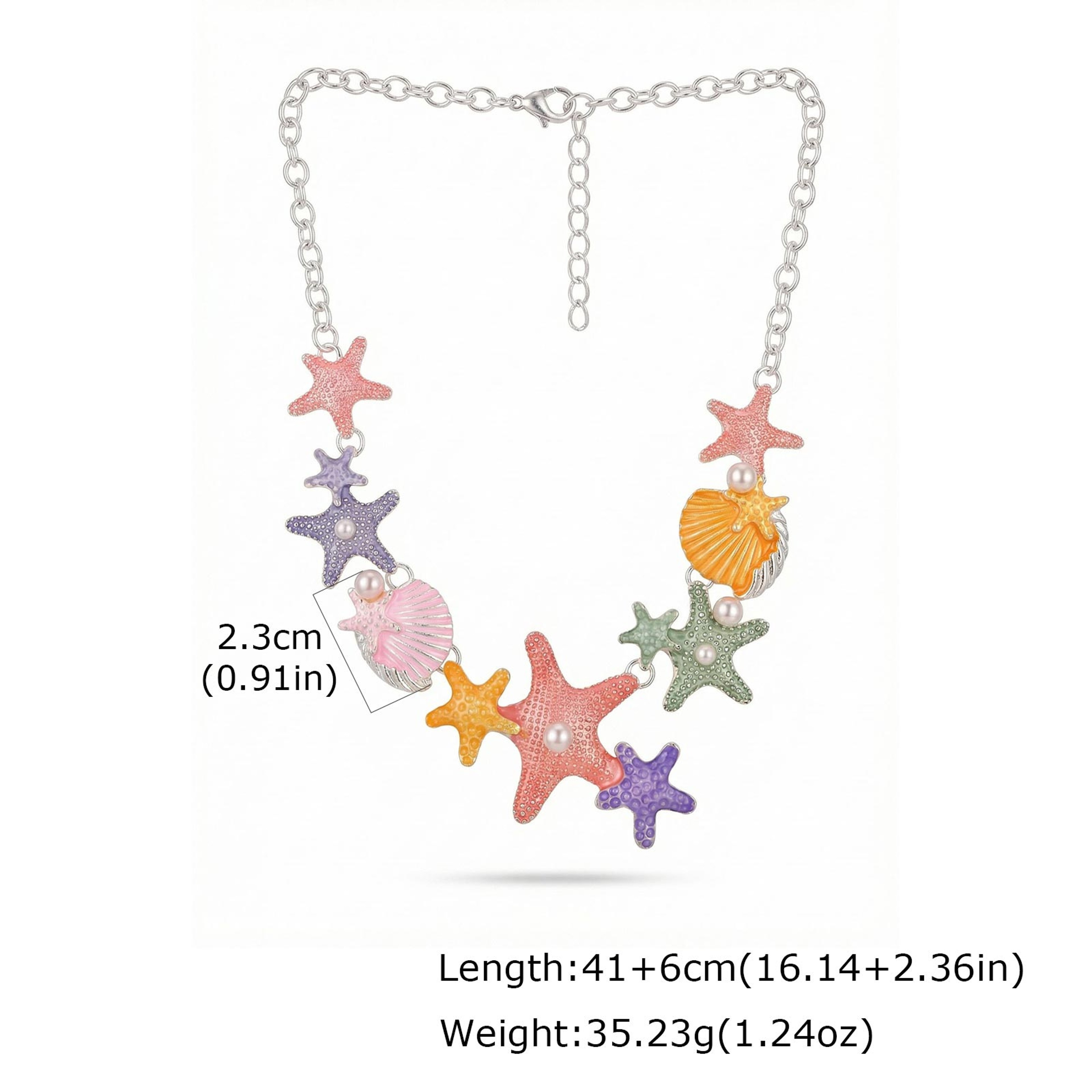 Macaron Shell Starfish Necklace – view 6