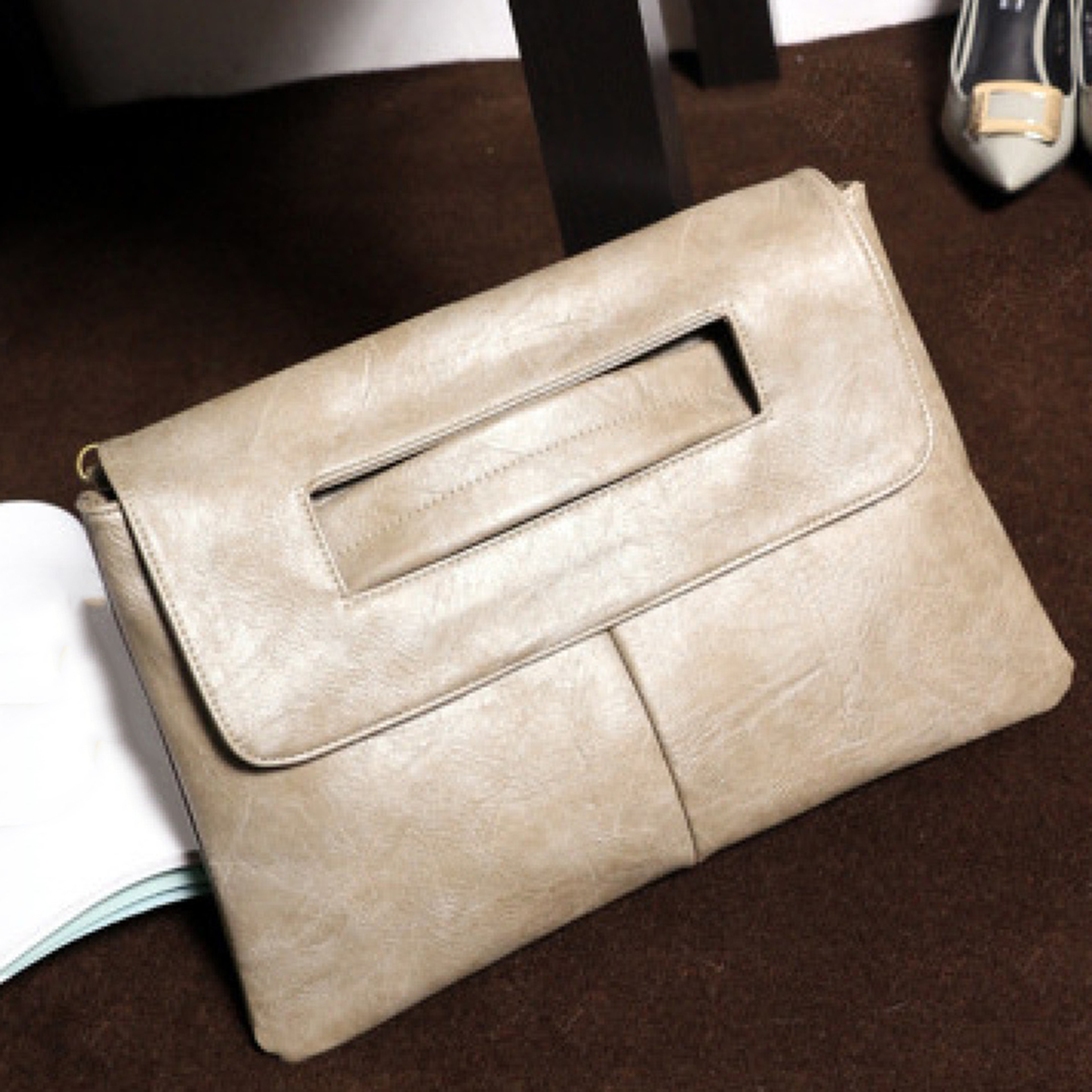 Vintage PU Leather Evening Clutch Bag – view 2