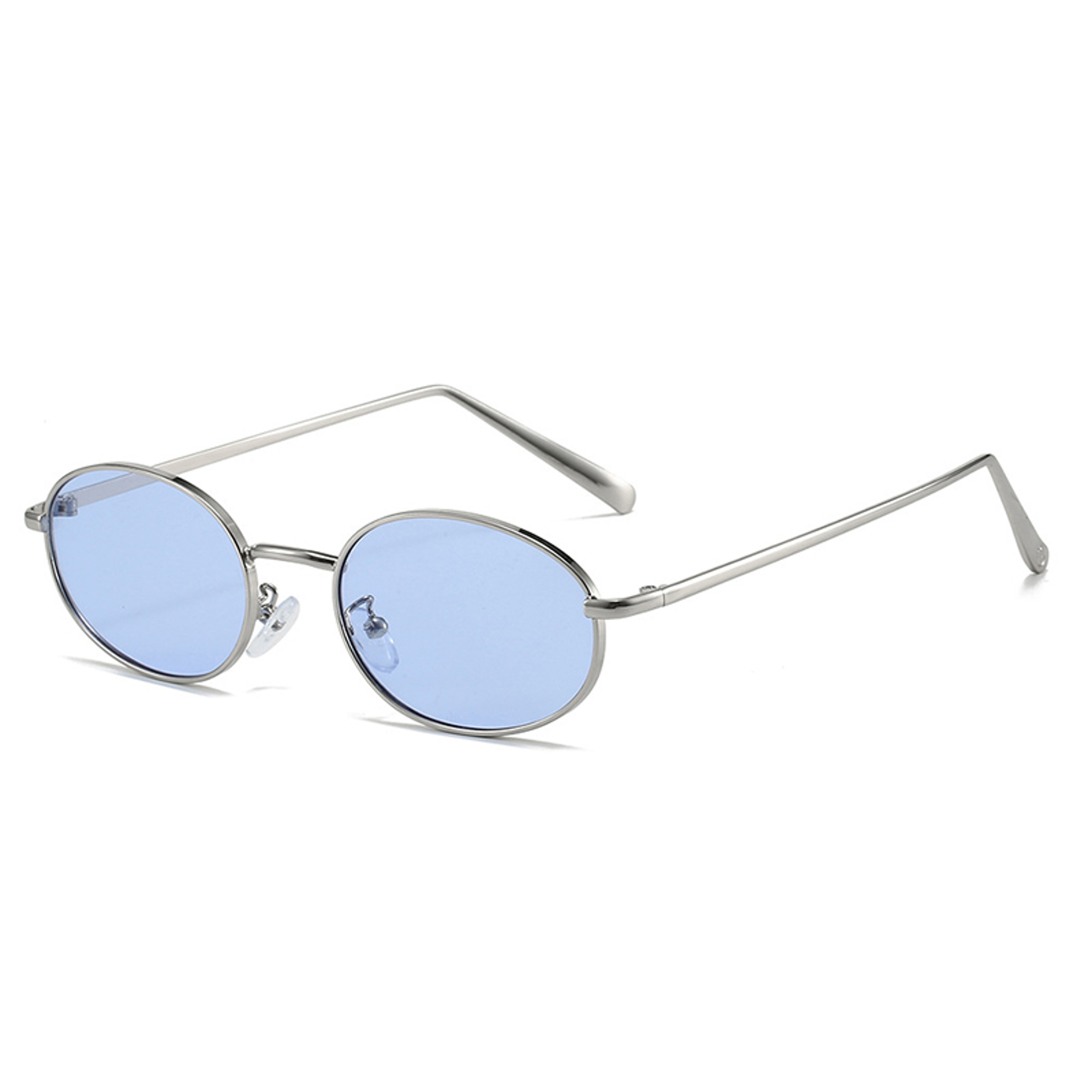 SHAUNA Vintage small oval sunglasses with metal frame for Men and Women – view 12