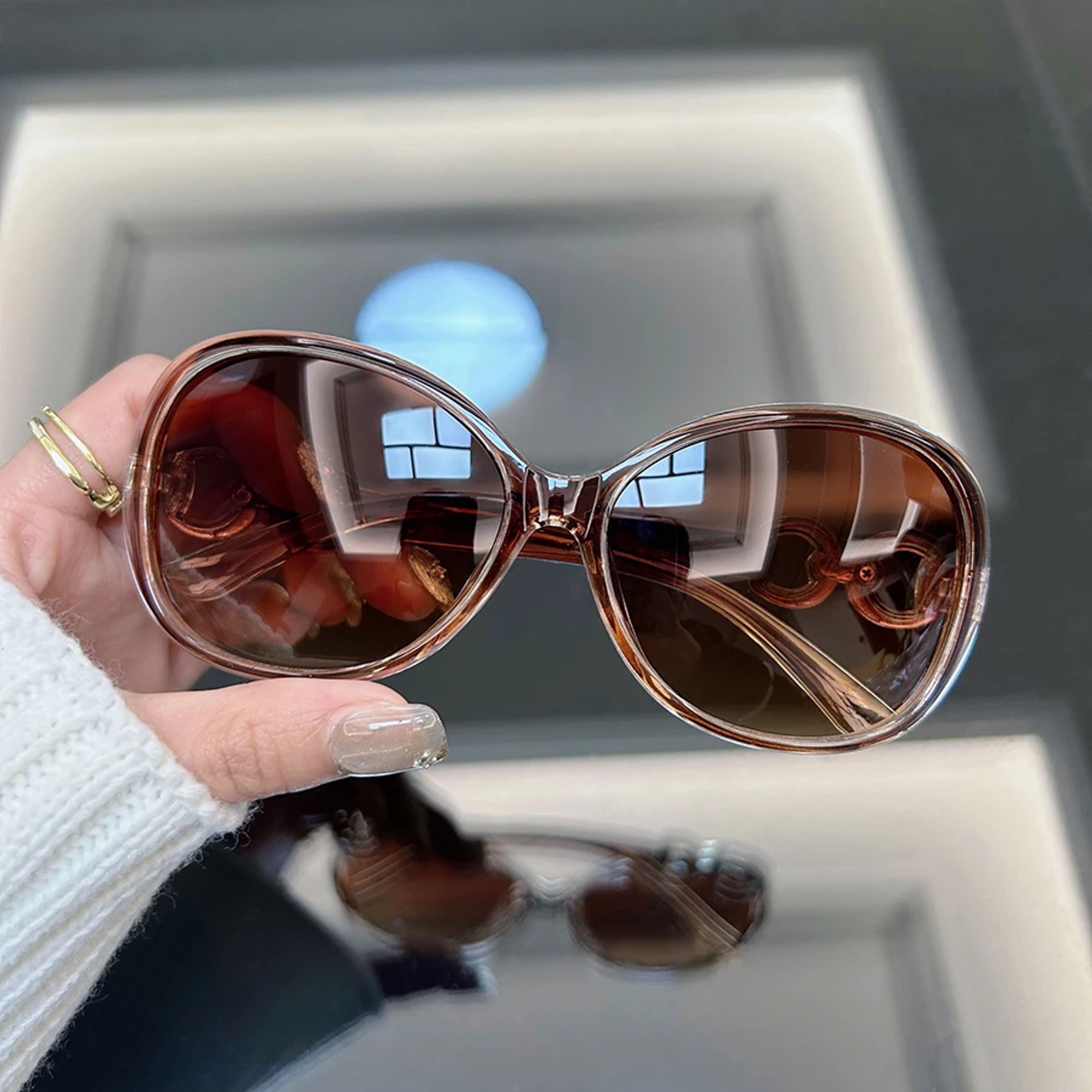 Classic Square Vintage Sunglasses for Women and Men Retro Designer Frames – view 3
