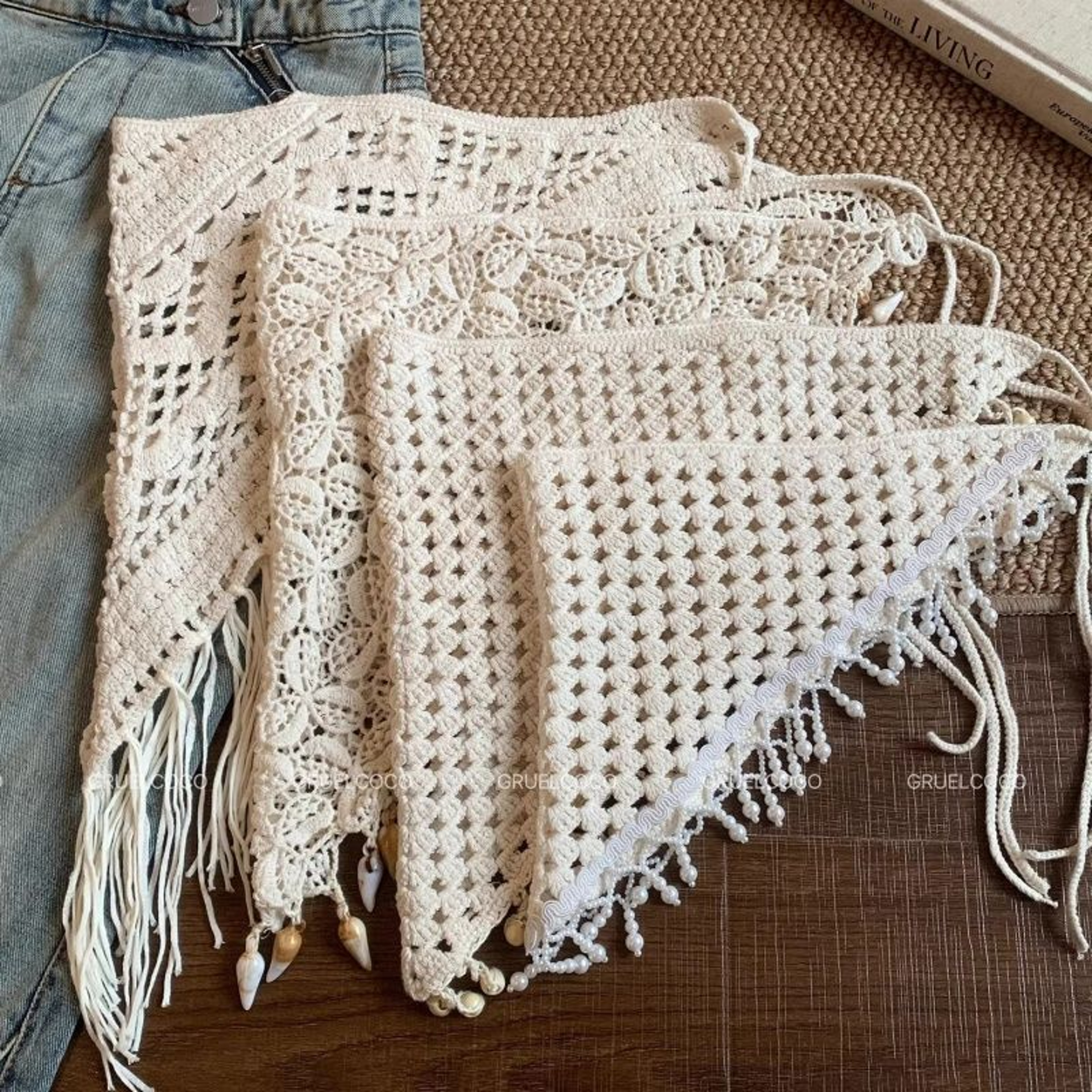 Retro Crochet Hair Scarf – view 5