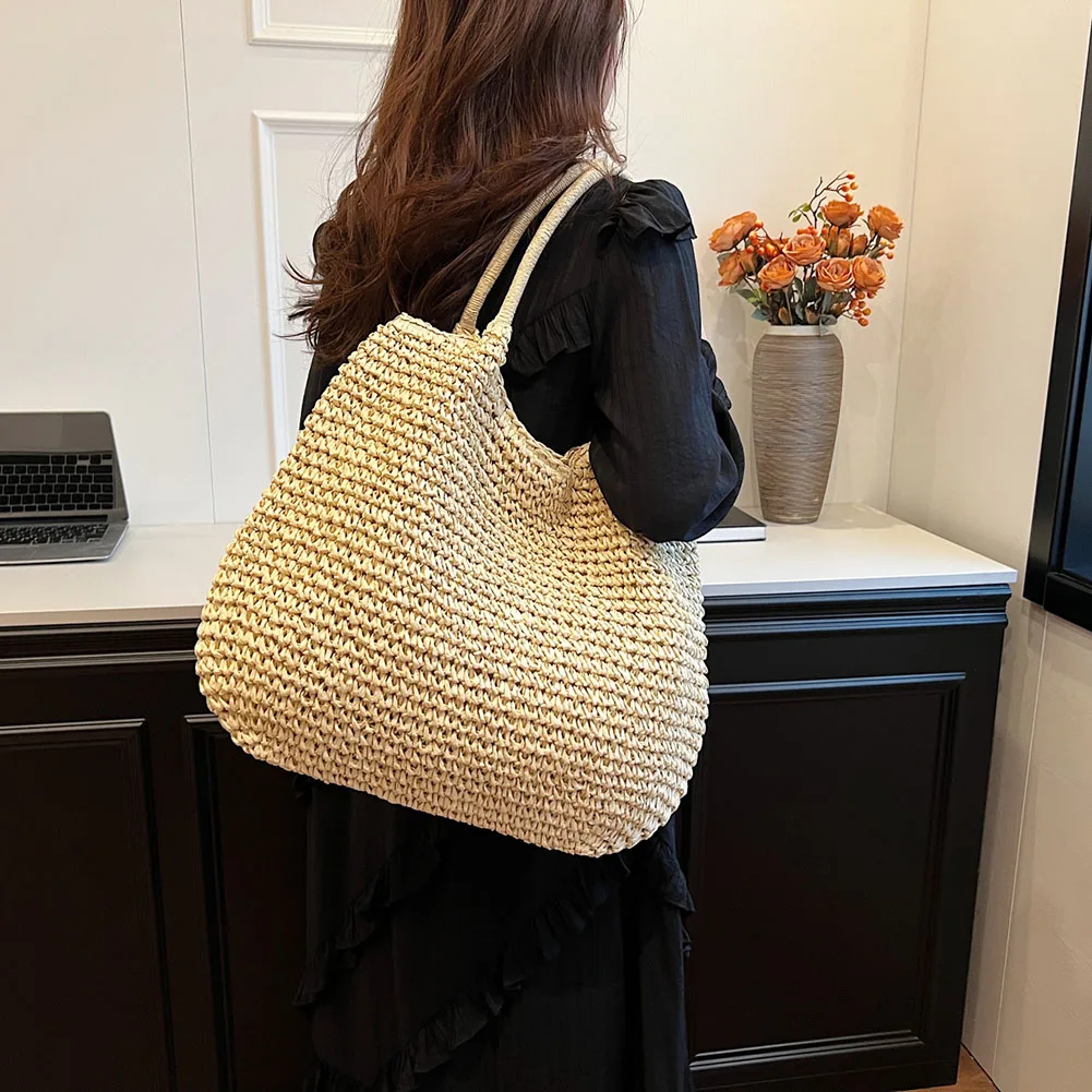 Women Straw Tote Handbag – view 2