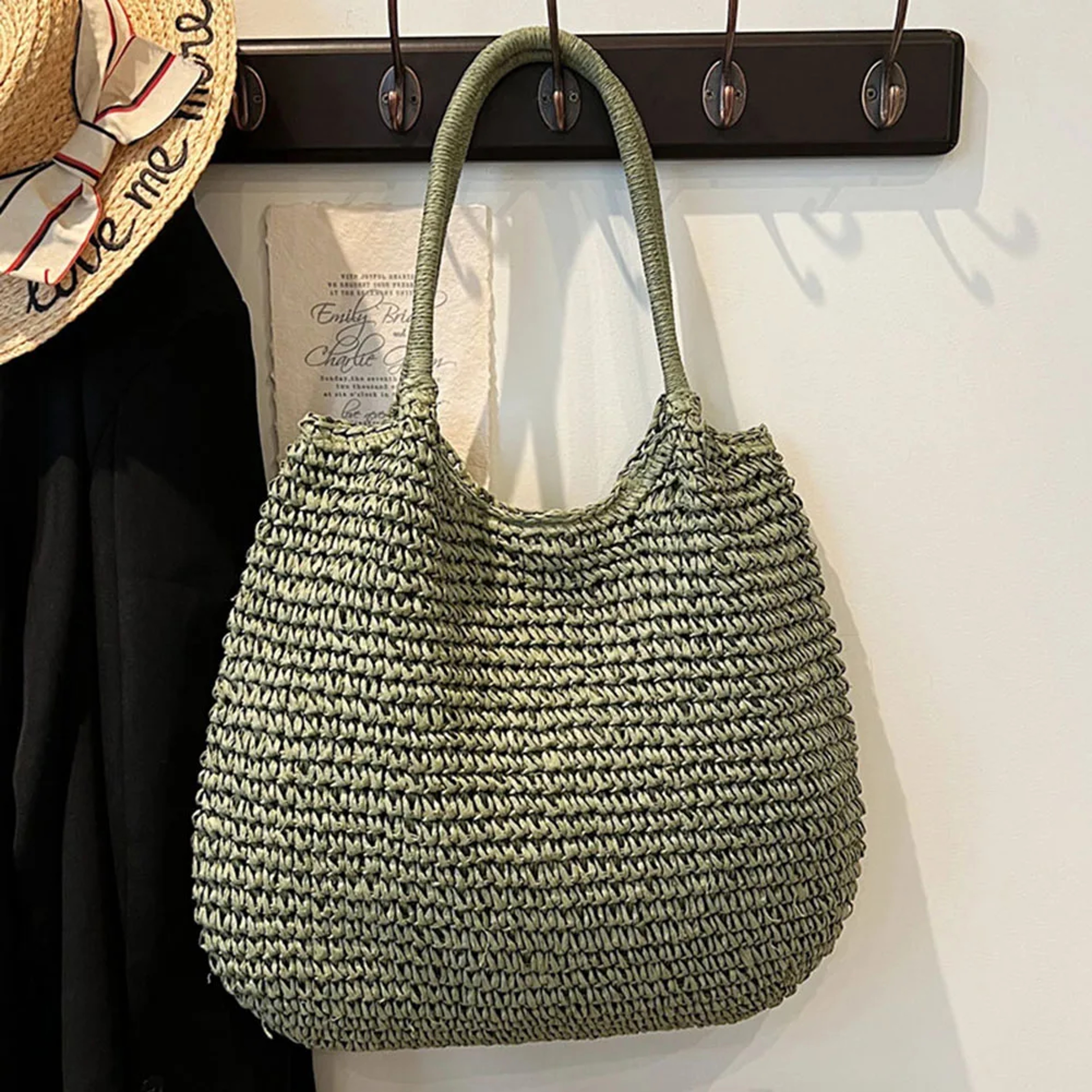 Women Straw Tote Handbag – view 7