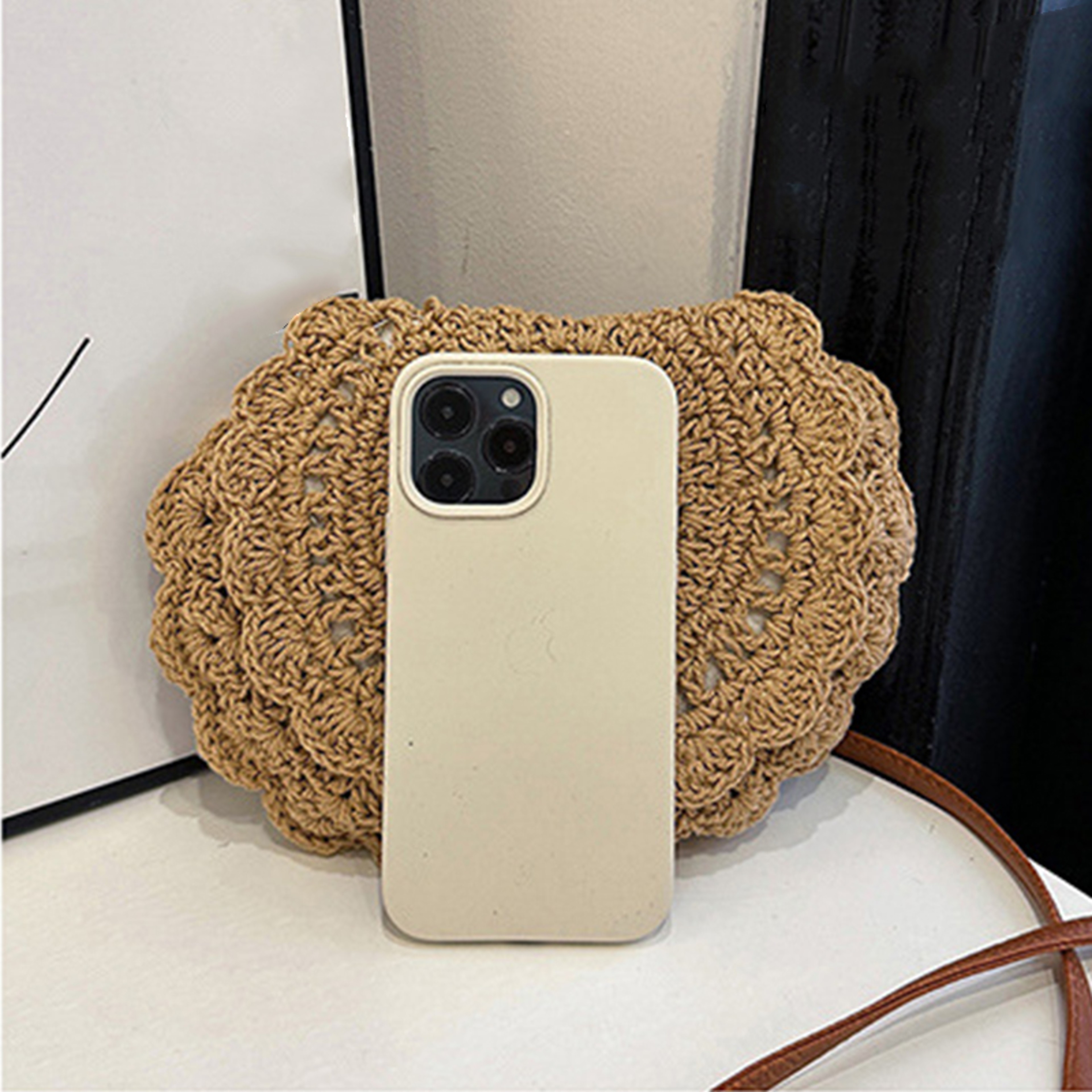 Vintage Woven Round Beach Bag – view 7