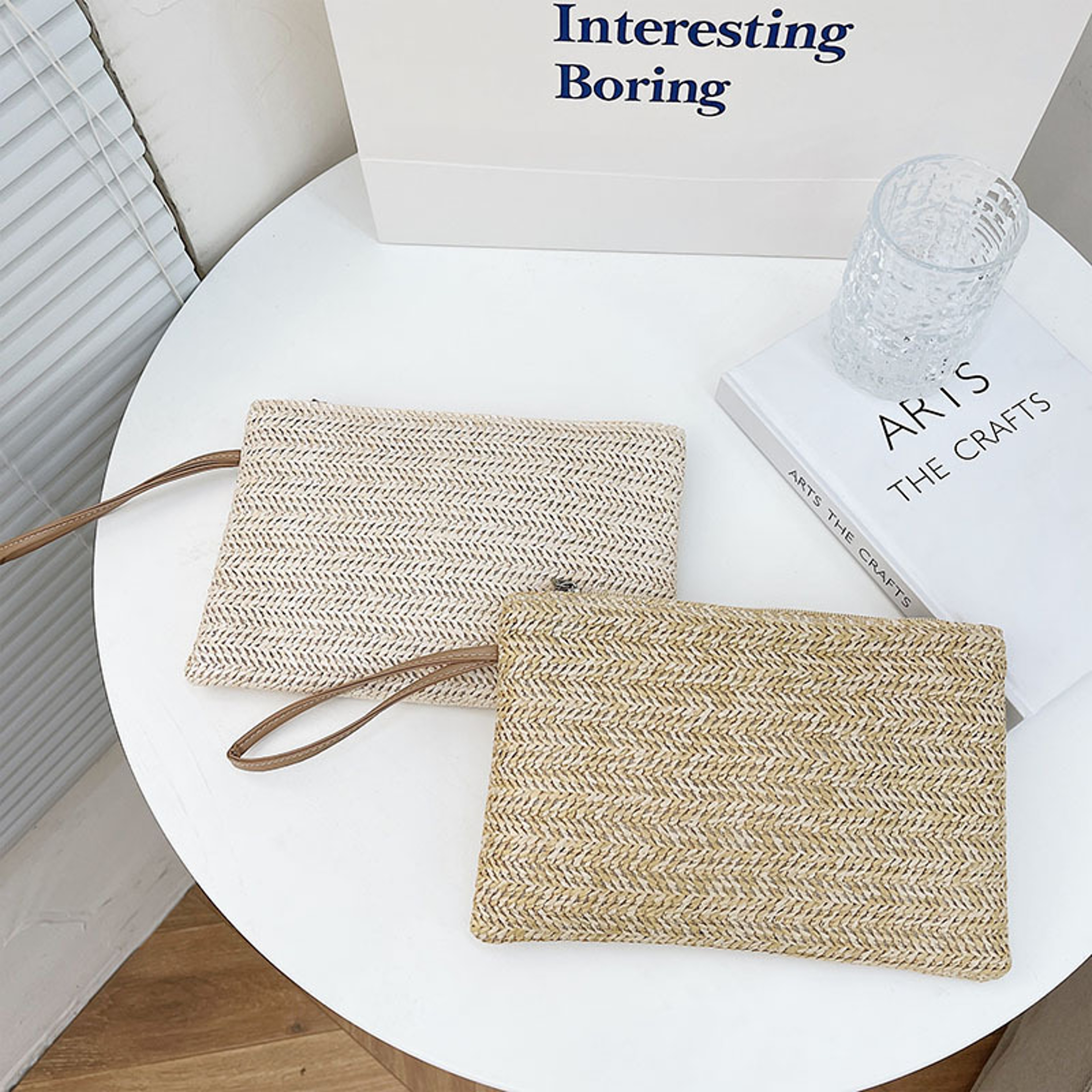 Handwoven Straw Wristlet Clutch for Women – view 6