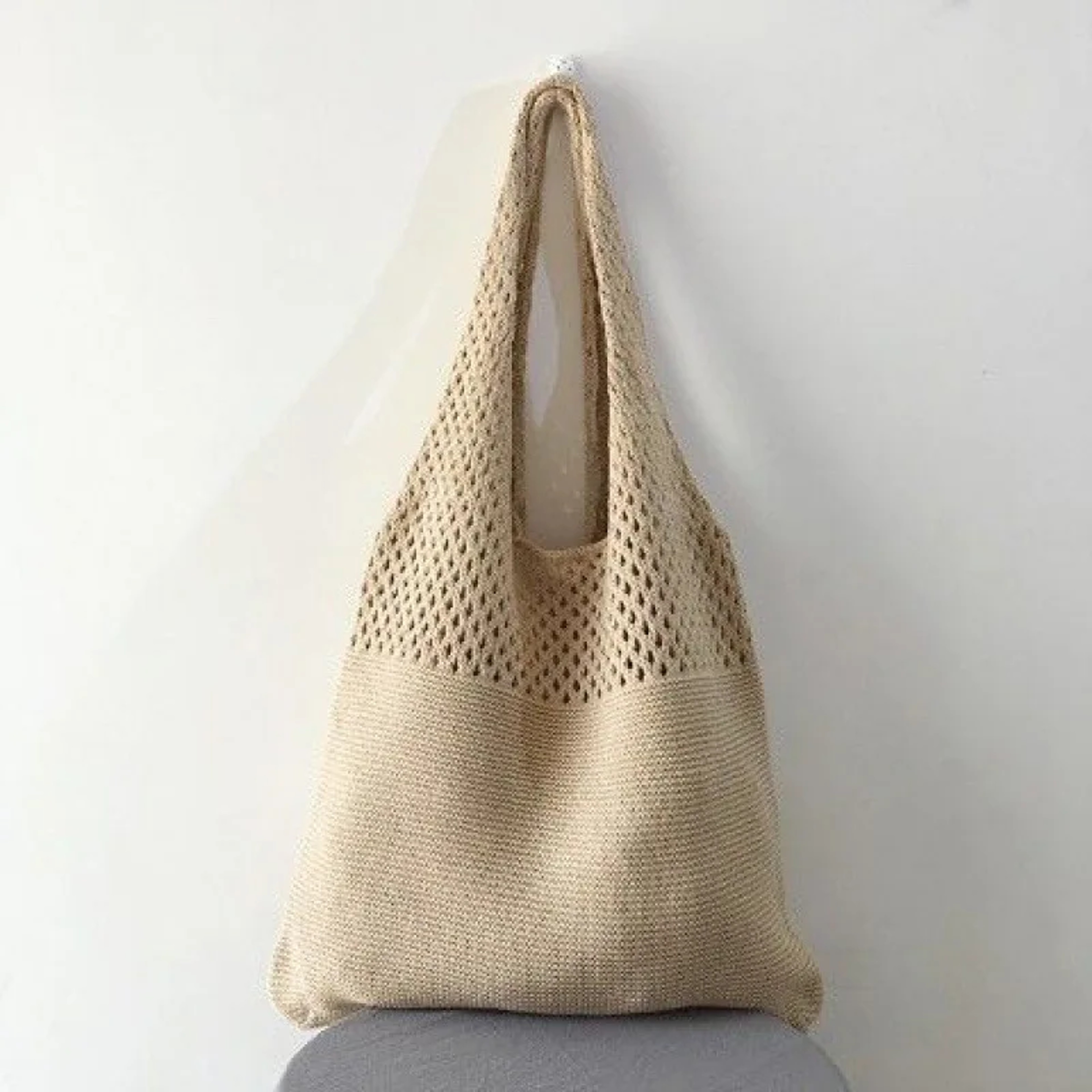 Knitted Handbags For Women Large Capacity Tote Bag Summer Beach Purse – view 7
