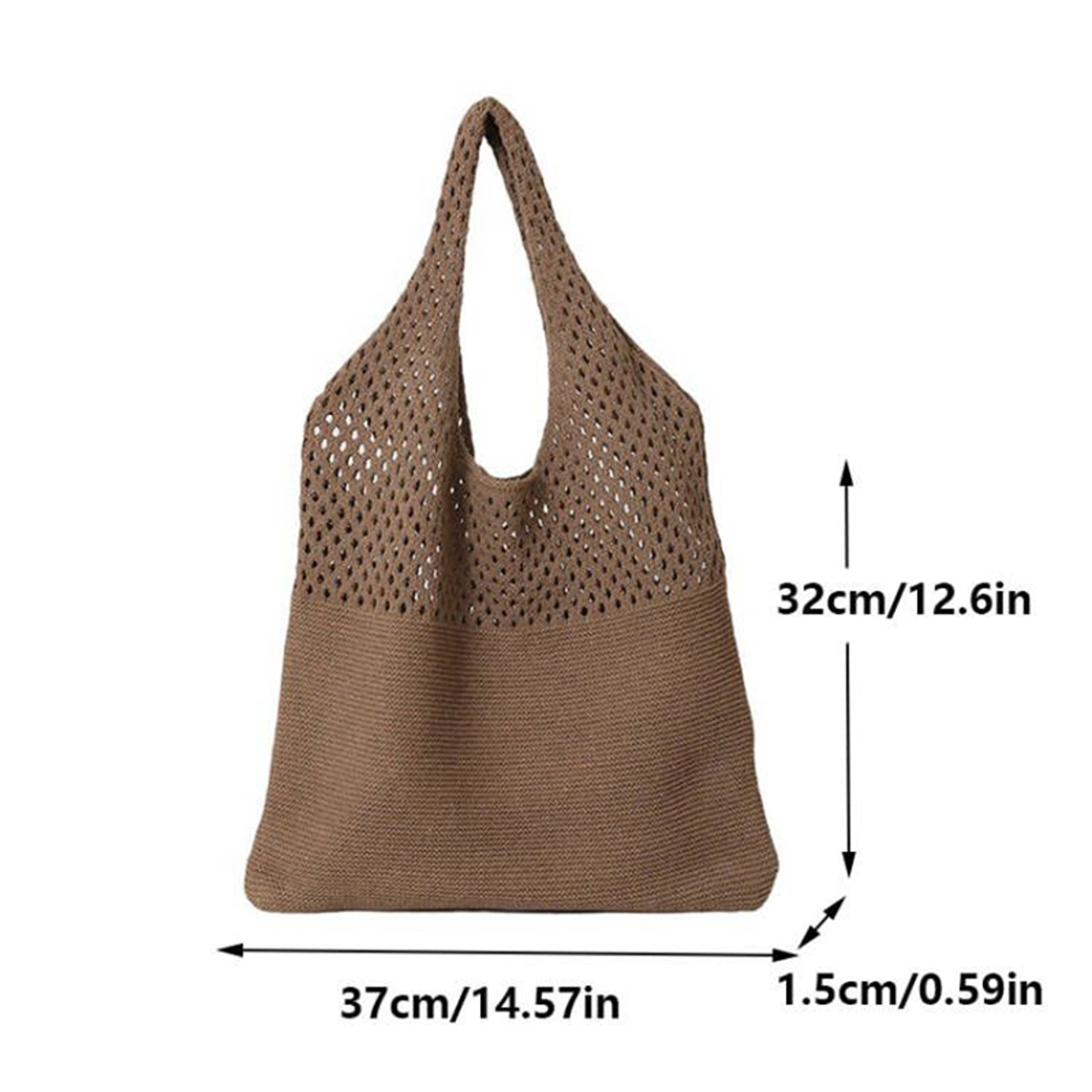 Knitted Handbags For Women Large Capacity Tote Bag Summer Beach Purse – view 6