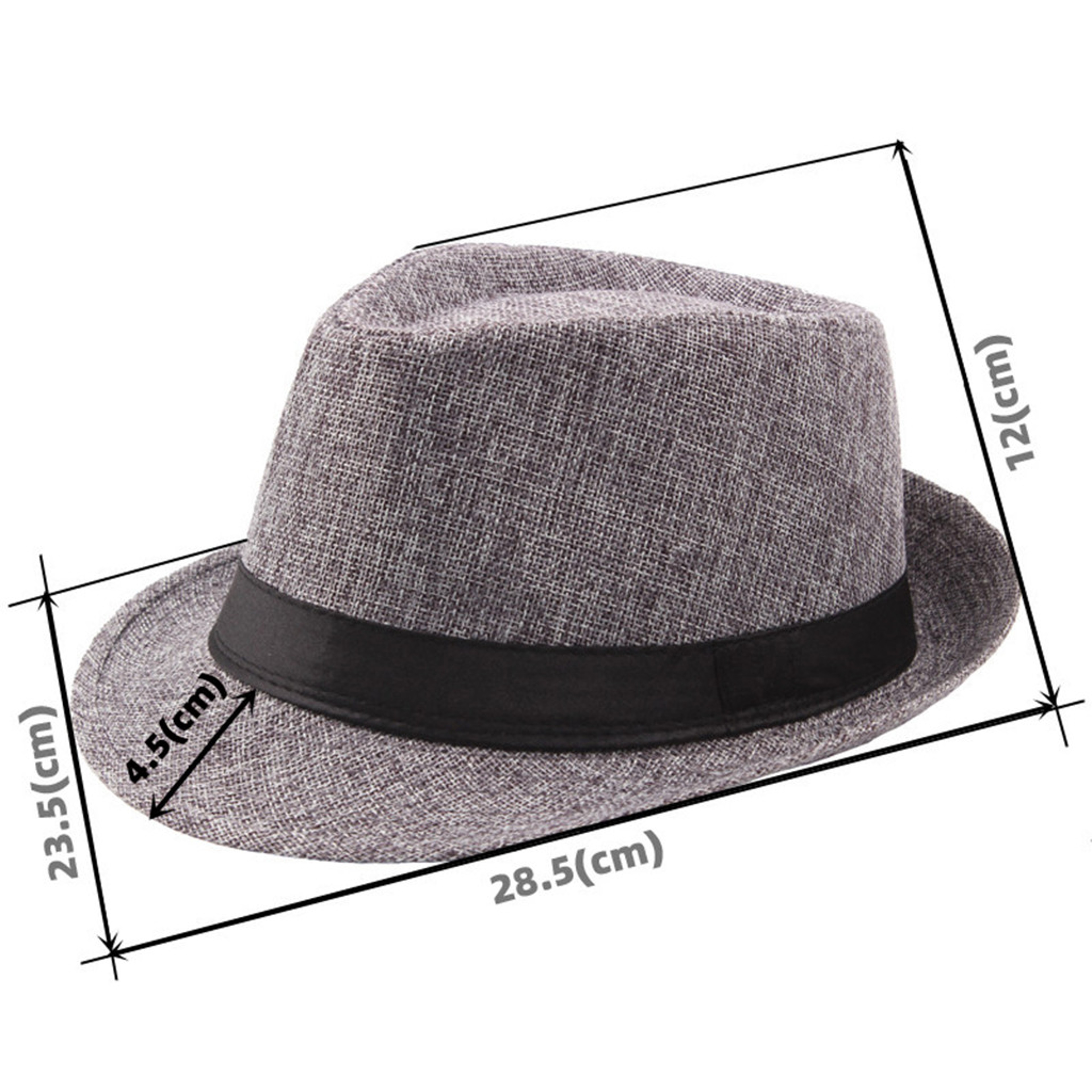 Classic Straw Panama Hat with Black Ribbon for Beach and Summer – view 6