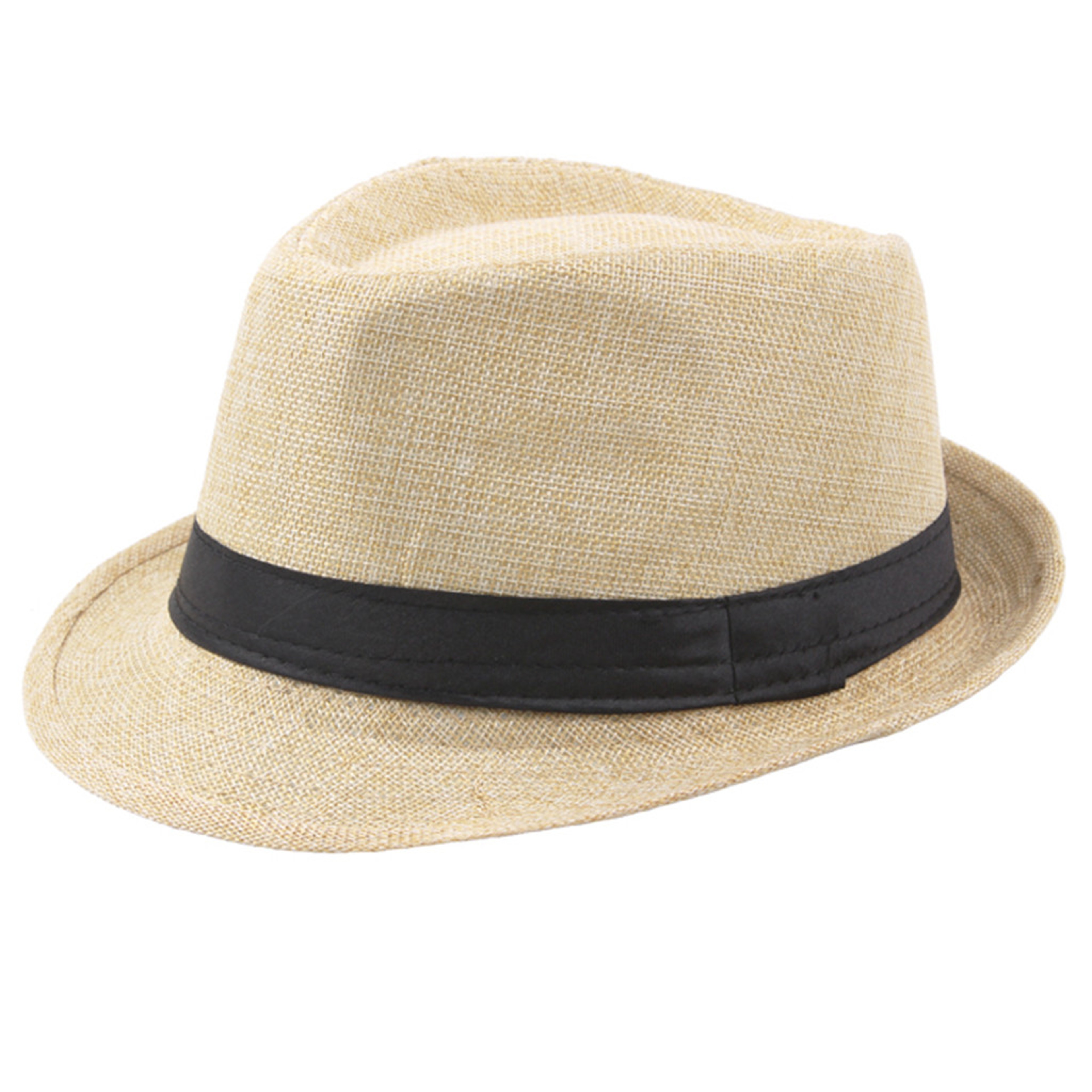 Classic Straw Panama Hat with Black Ribbon for Beach and Summer – view 16