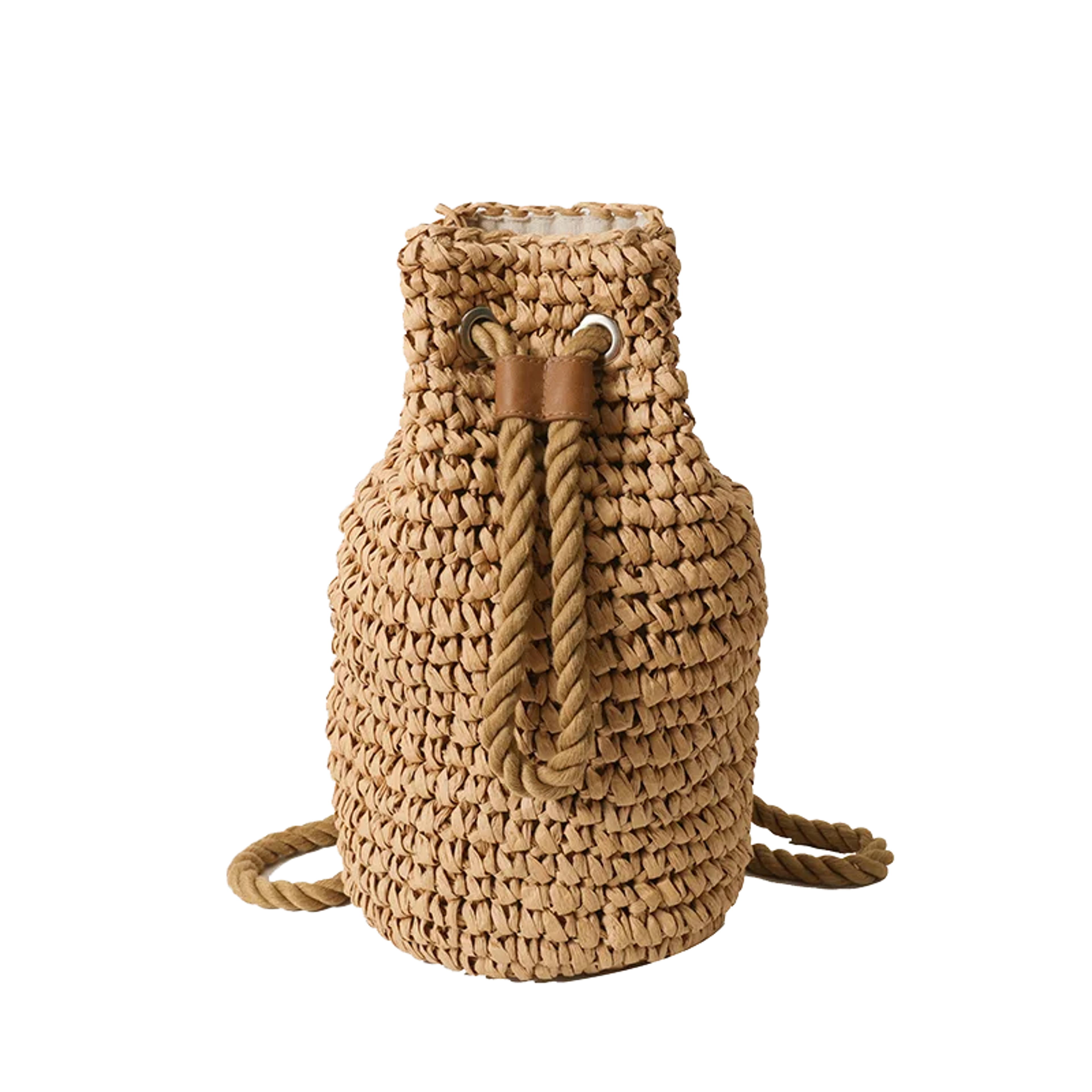 Woven Straw Backpack for Women Large Capacity Summer Designer Bag – view 7