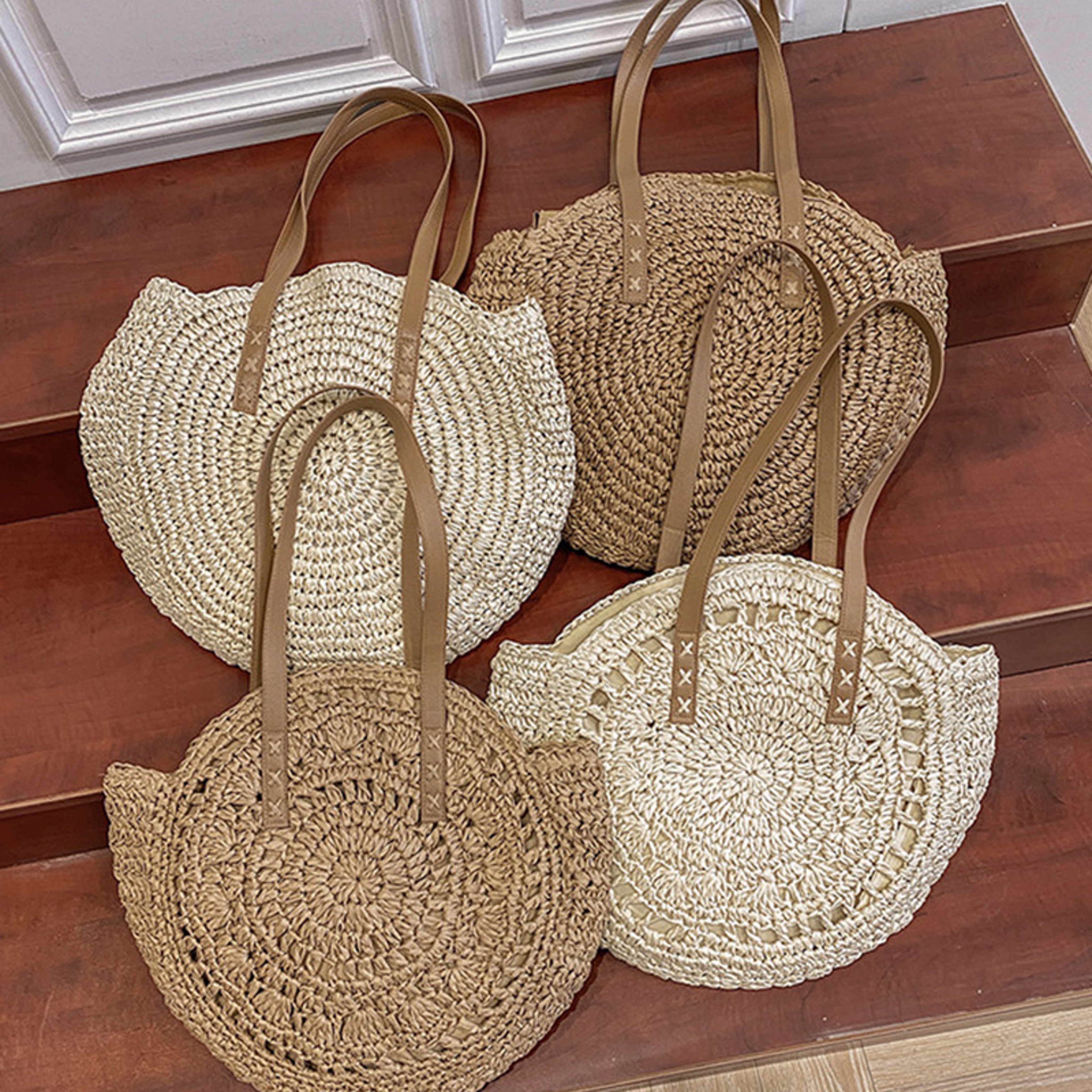 Handmade Woven Straw Beach Bag – view 4