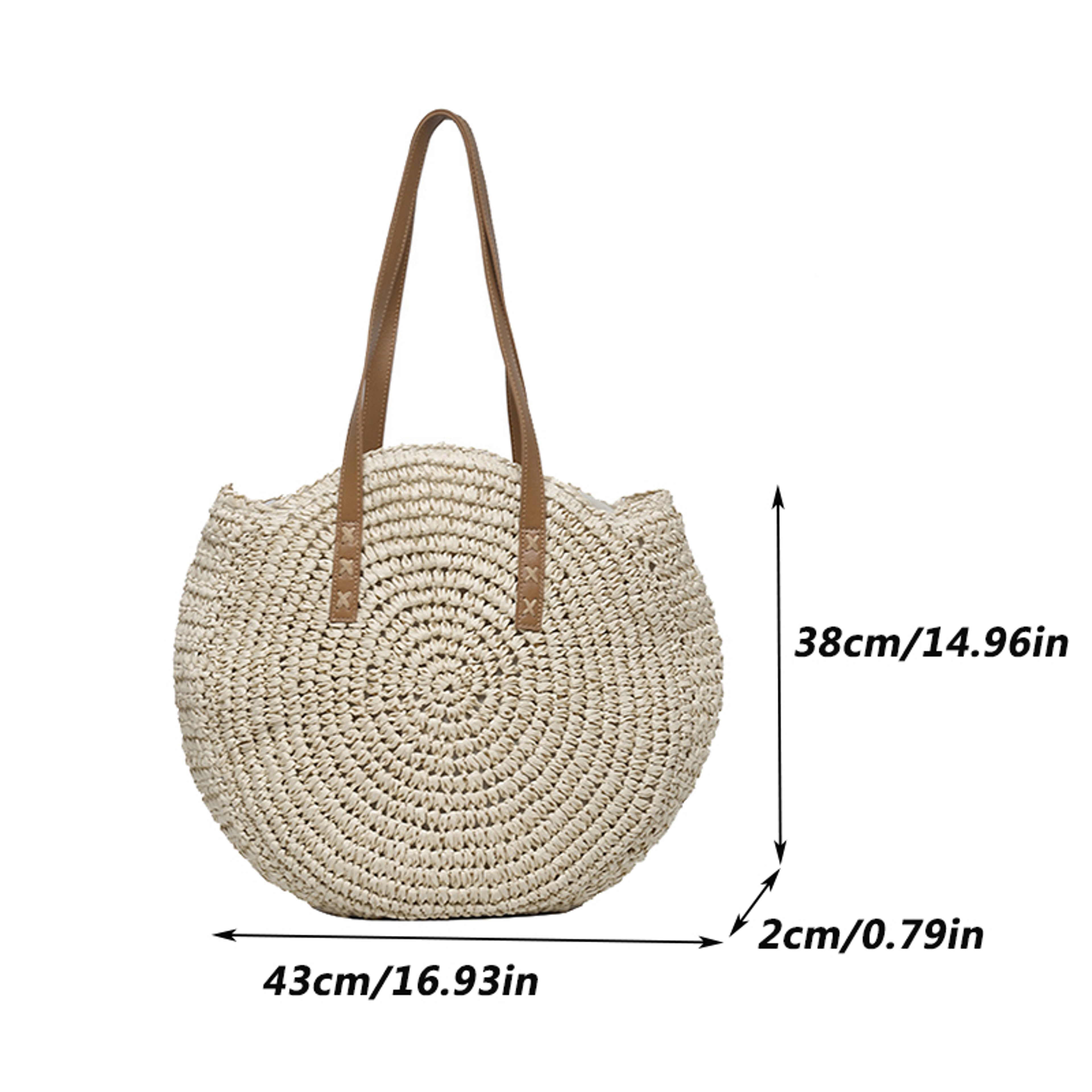 Handmade Woven Straw Beach Bag – view 6
