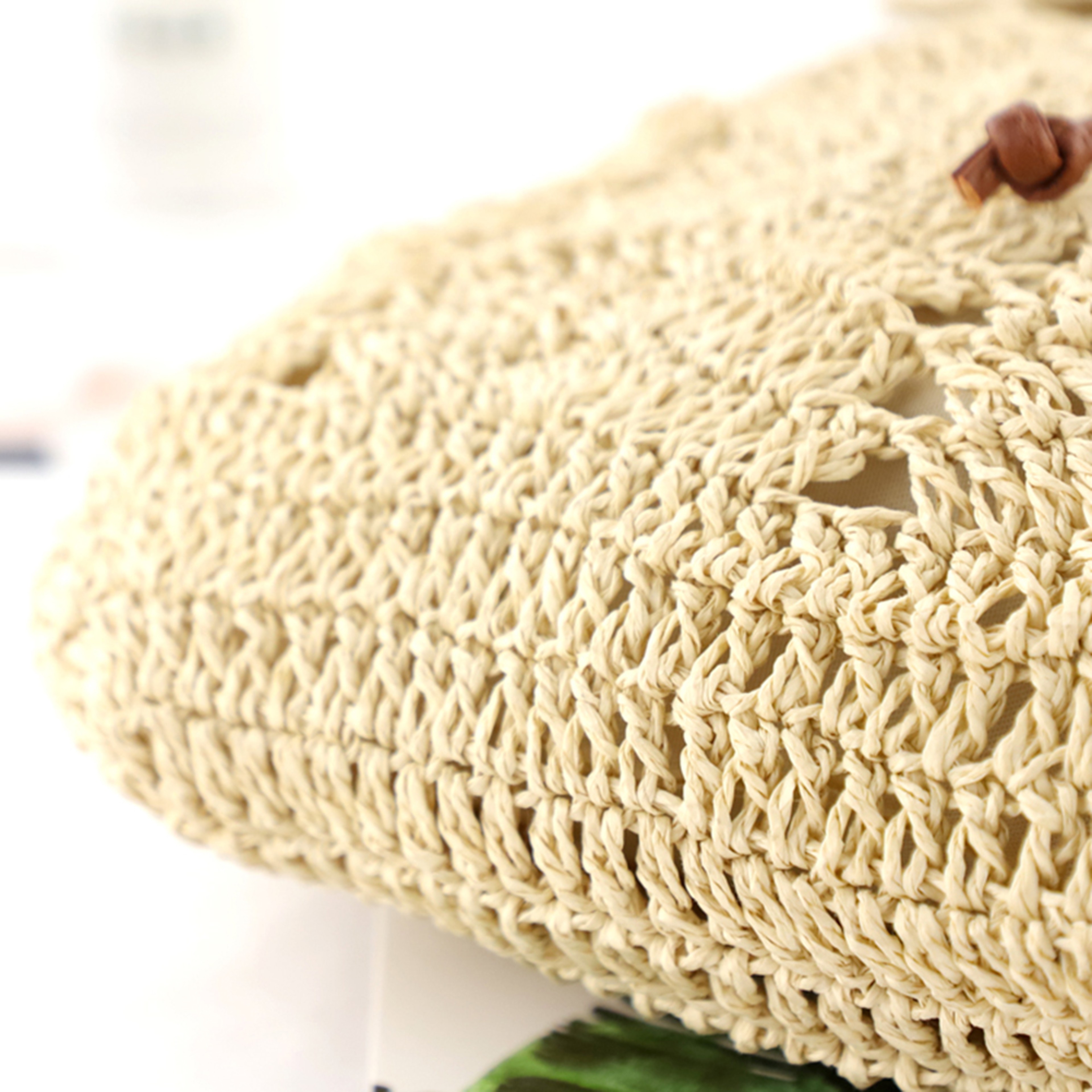 Handmade Woven Straw Backpack for Women Beach Daypack – view 6