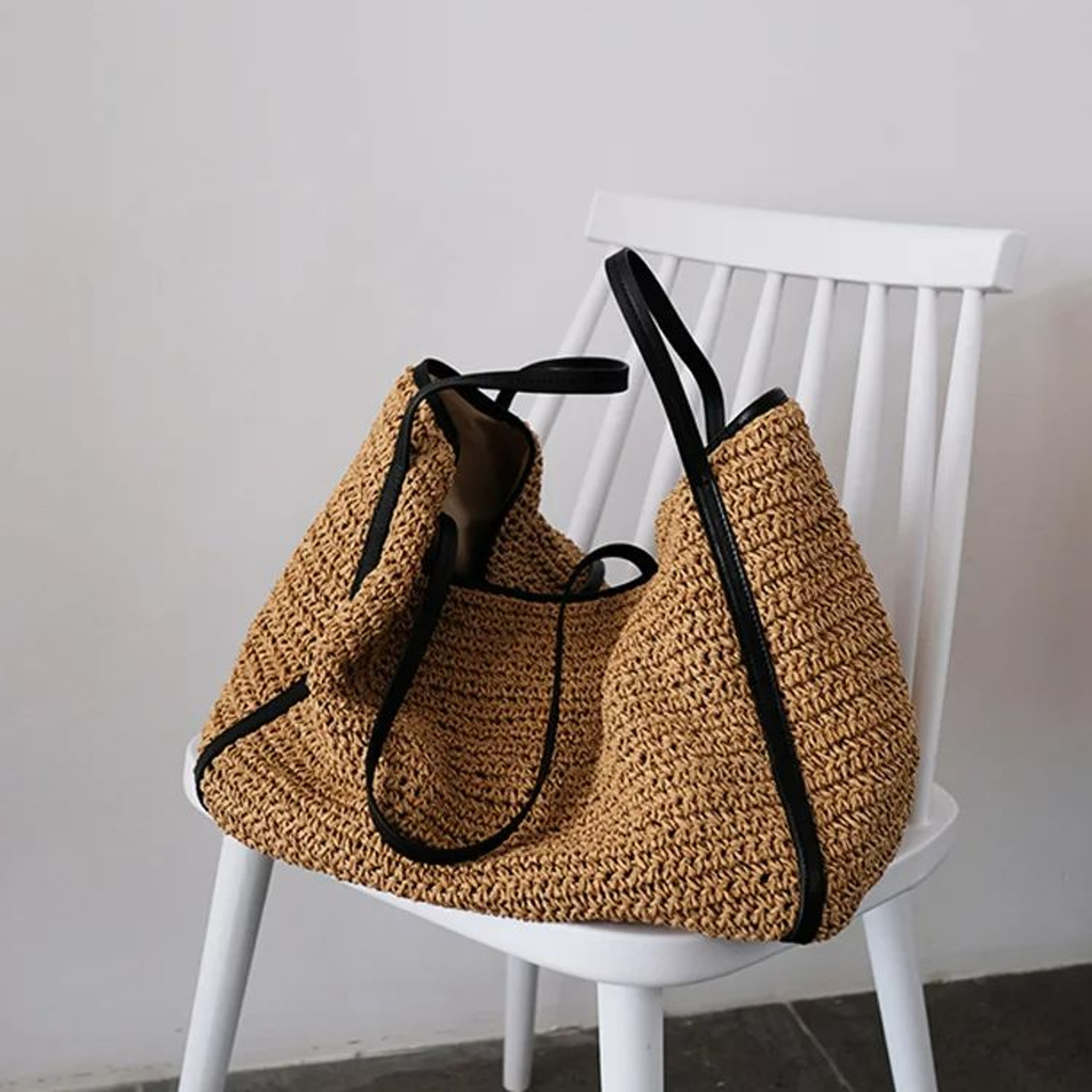Korean Style Large Vintage Woolen Tote Bag and Single Shoulder Handbag – view 4