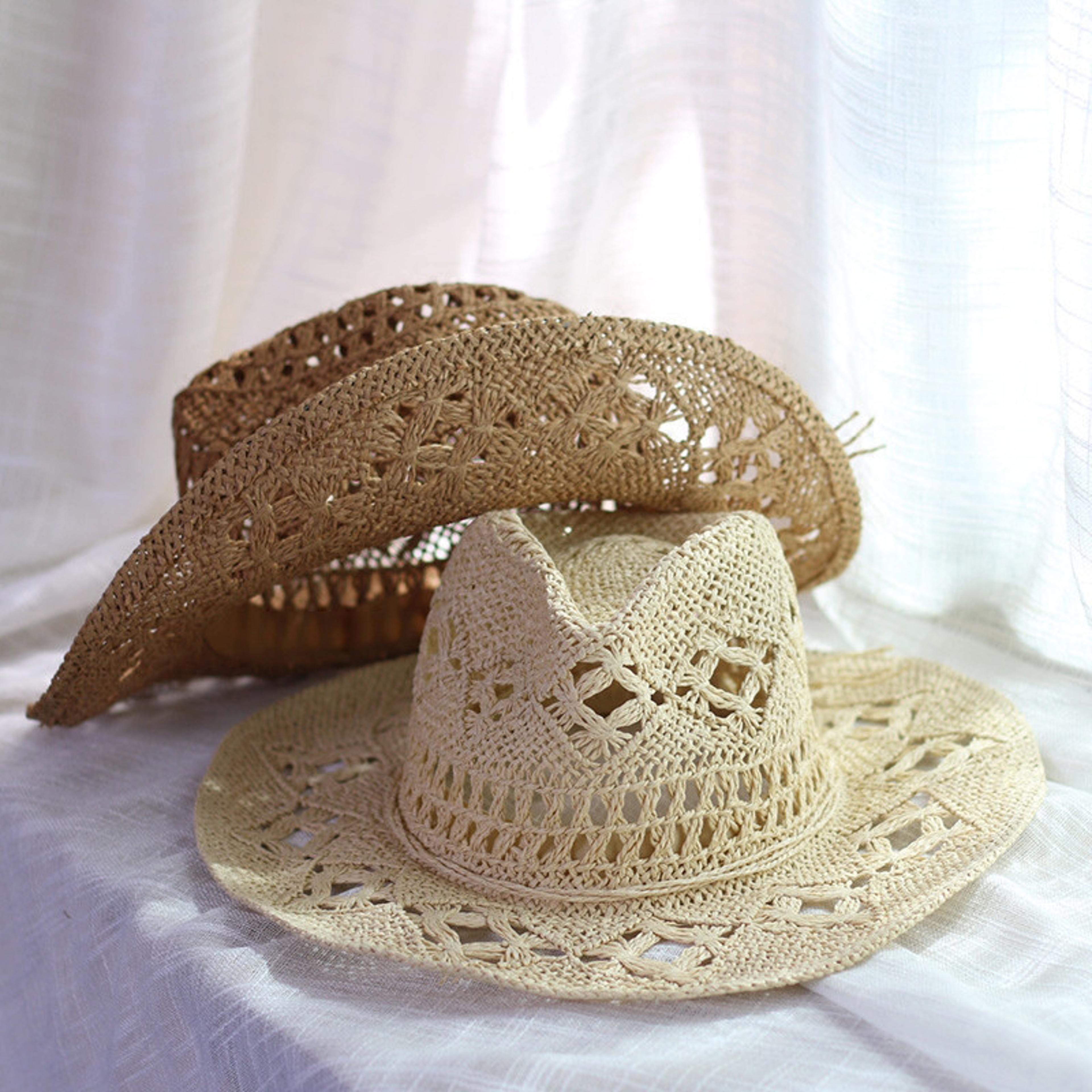 Handmade Straw Western Cowboy Hat – view 3