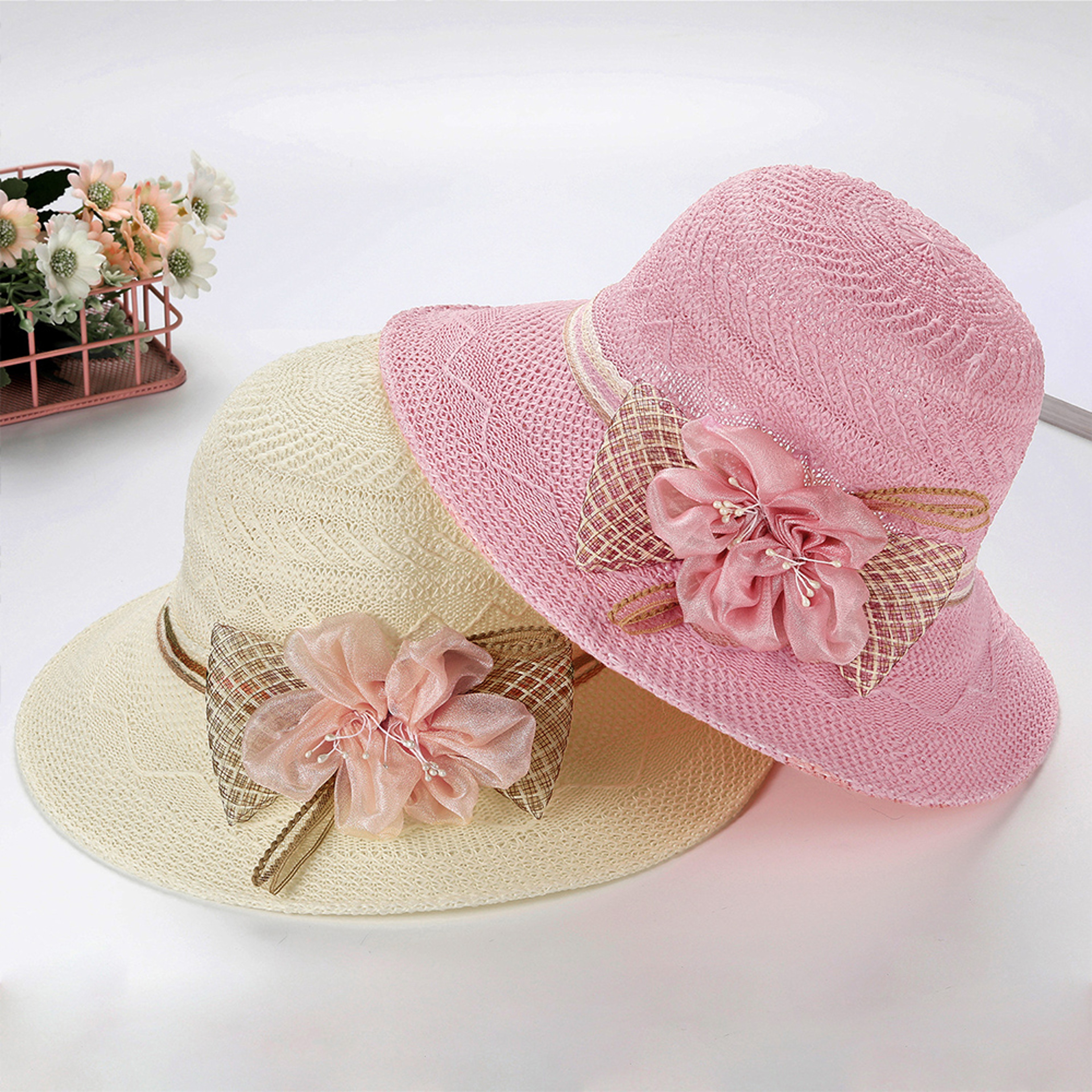 Elegant Wide Brim Straw Hat for Women Sun Protection and Beach Vacation – view 4