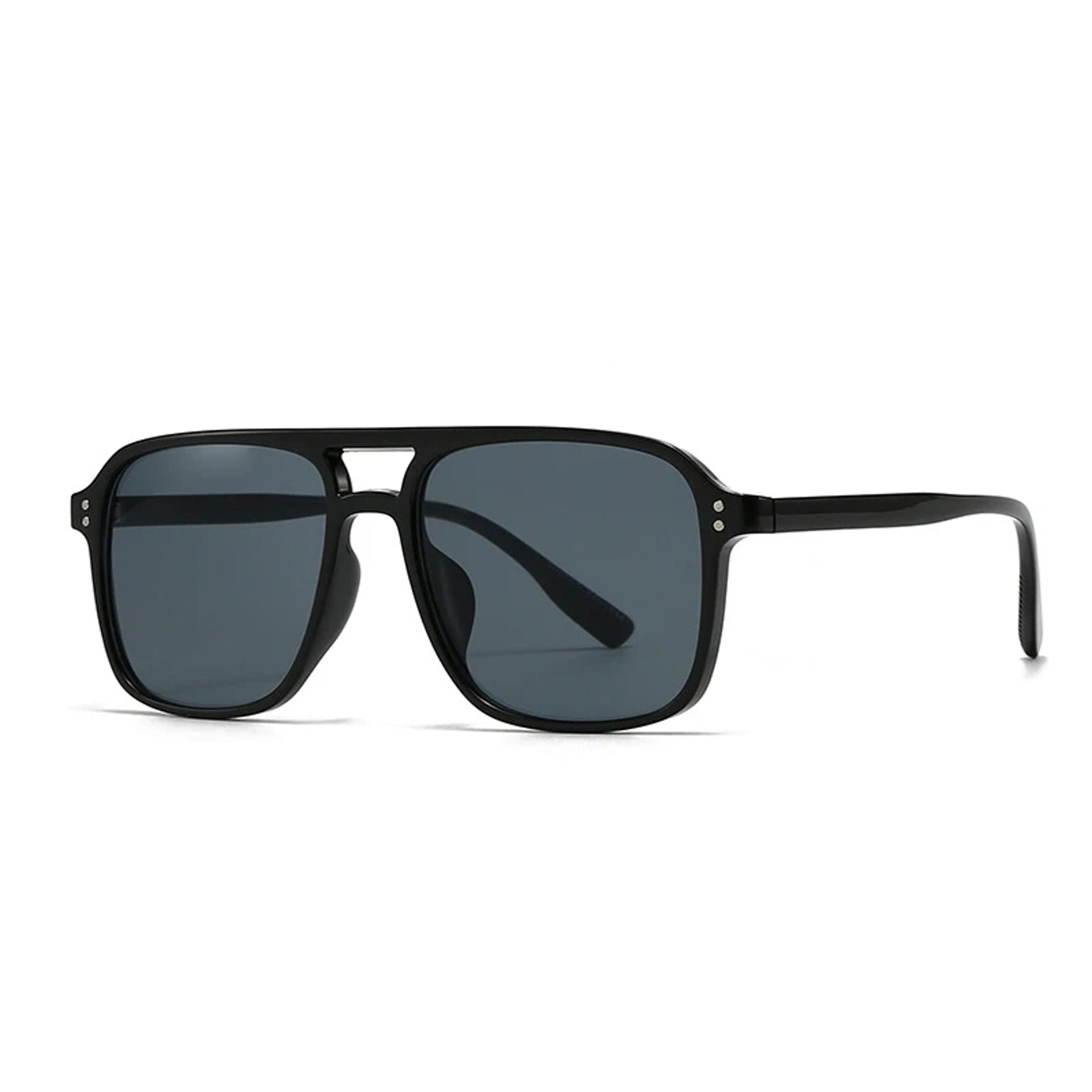 SO&EI Retro Square Sunglasses with Double Bridges and UV400 Protection – view 9