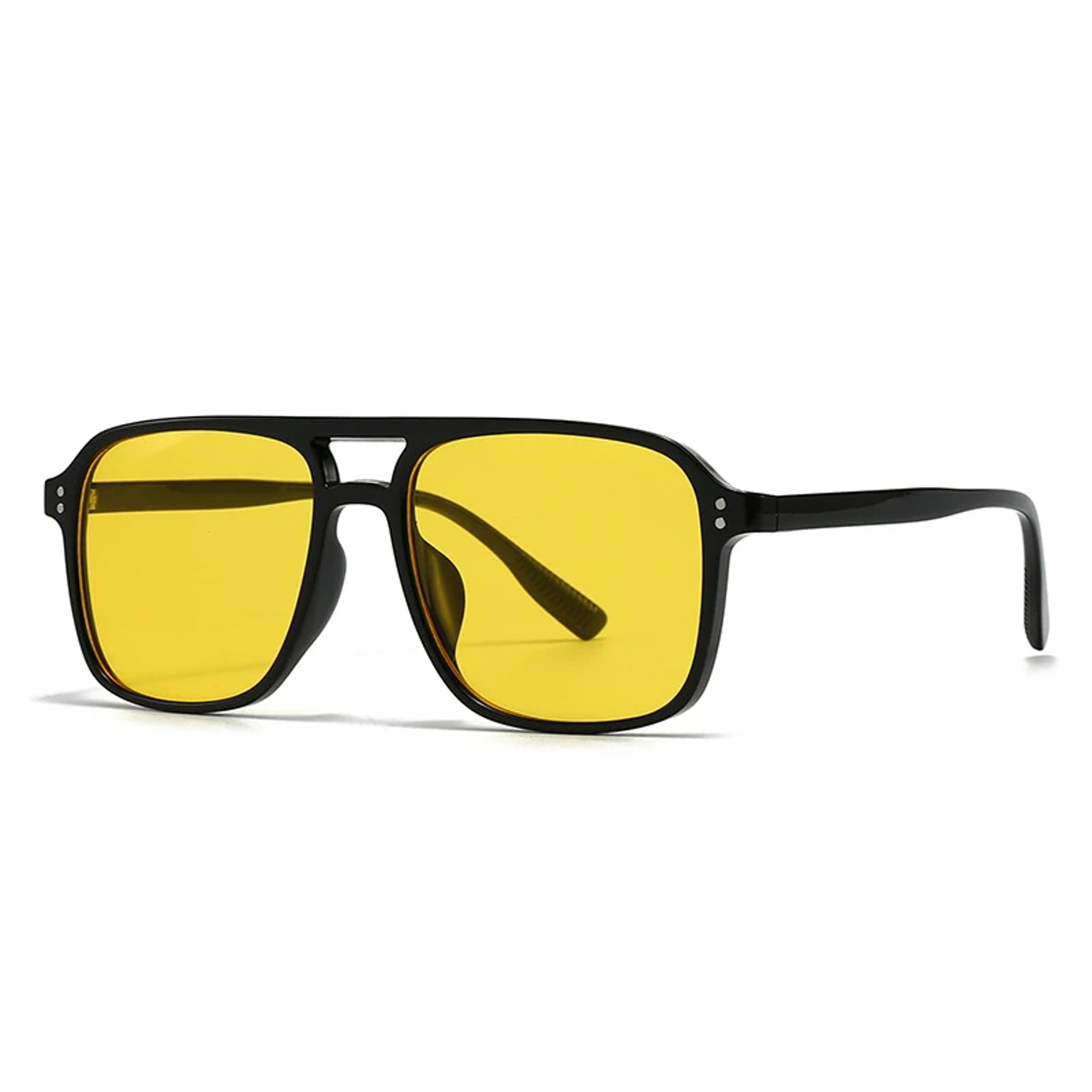 SO&EI Retro Square Sunglasses with Double Bridges and UV400 Protection – view 10