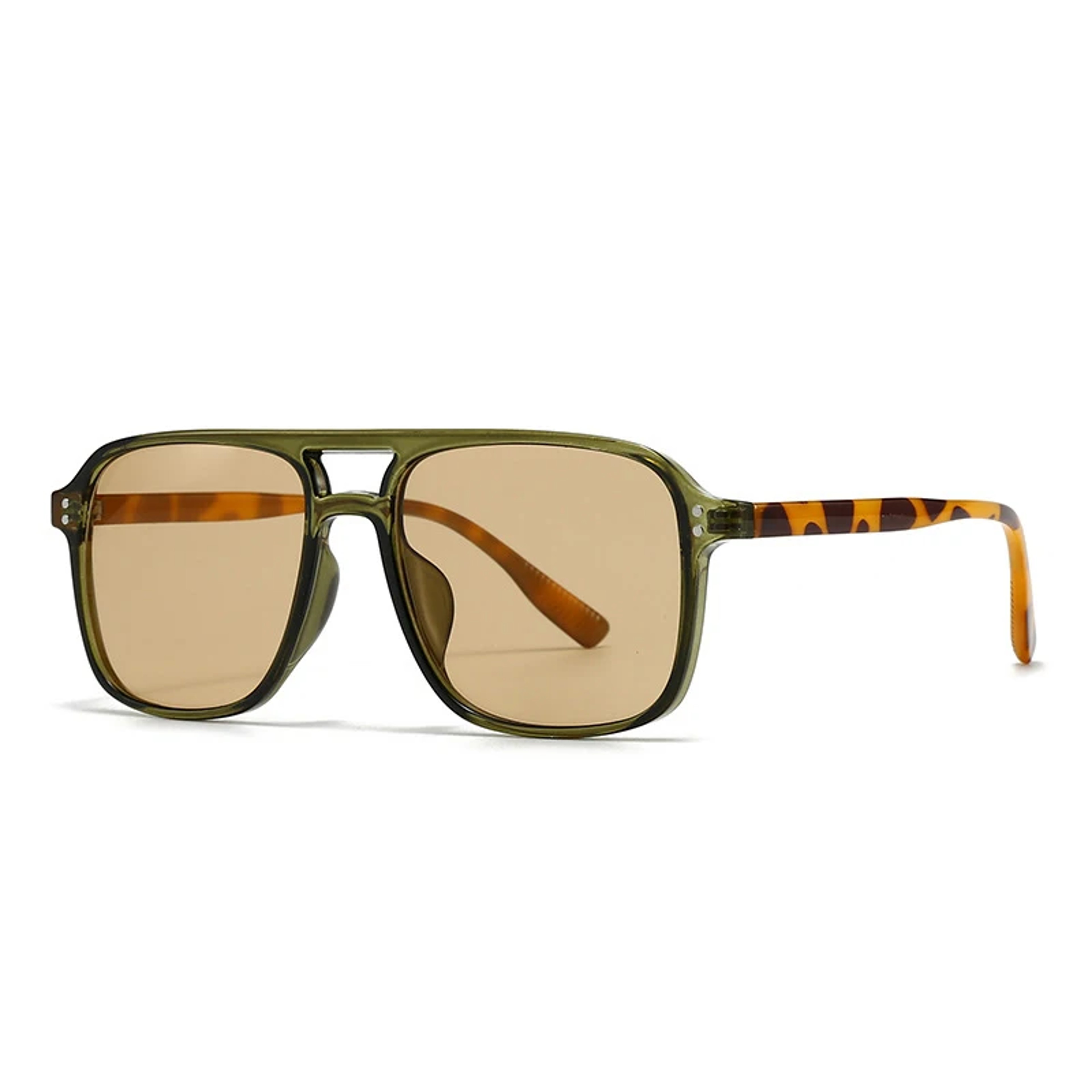 SO&EI Retro Square Sunglasses with Double Bridges and UV400 Protection – view 12