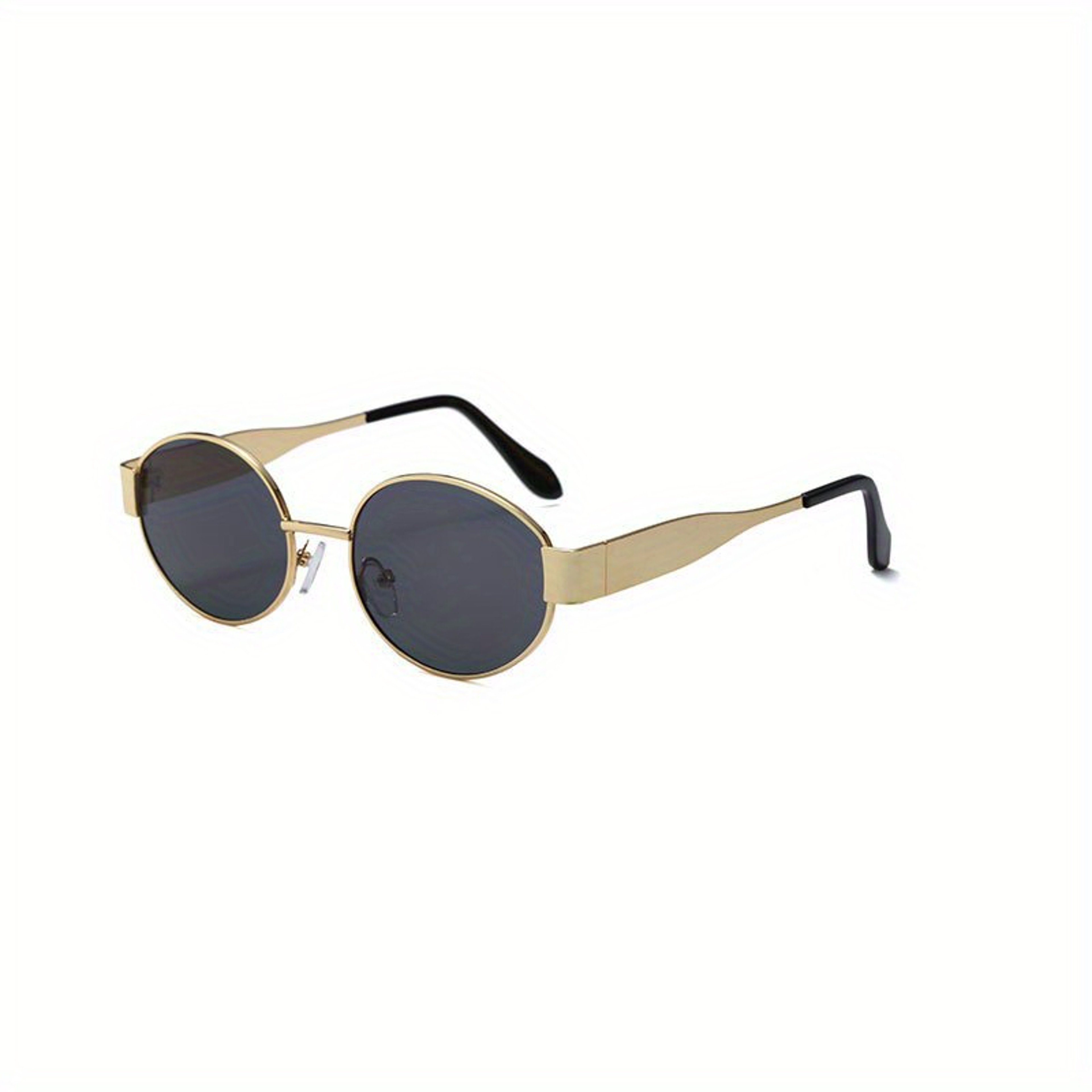 Trendy Oval Sunglasses for Men and Women Classic Metal Frame Shades – view 7