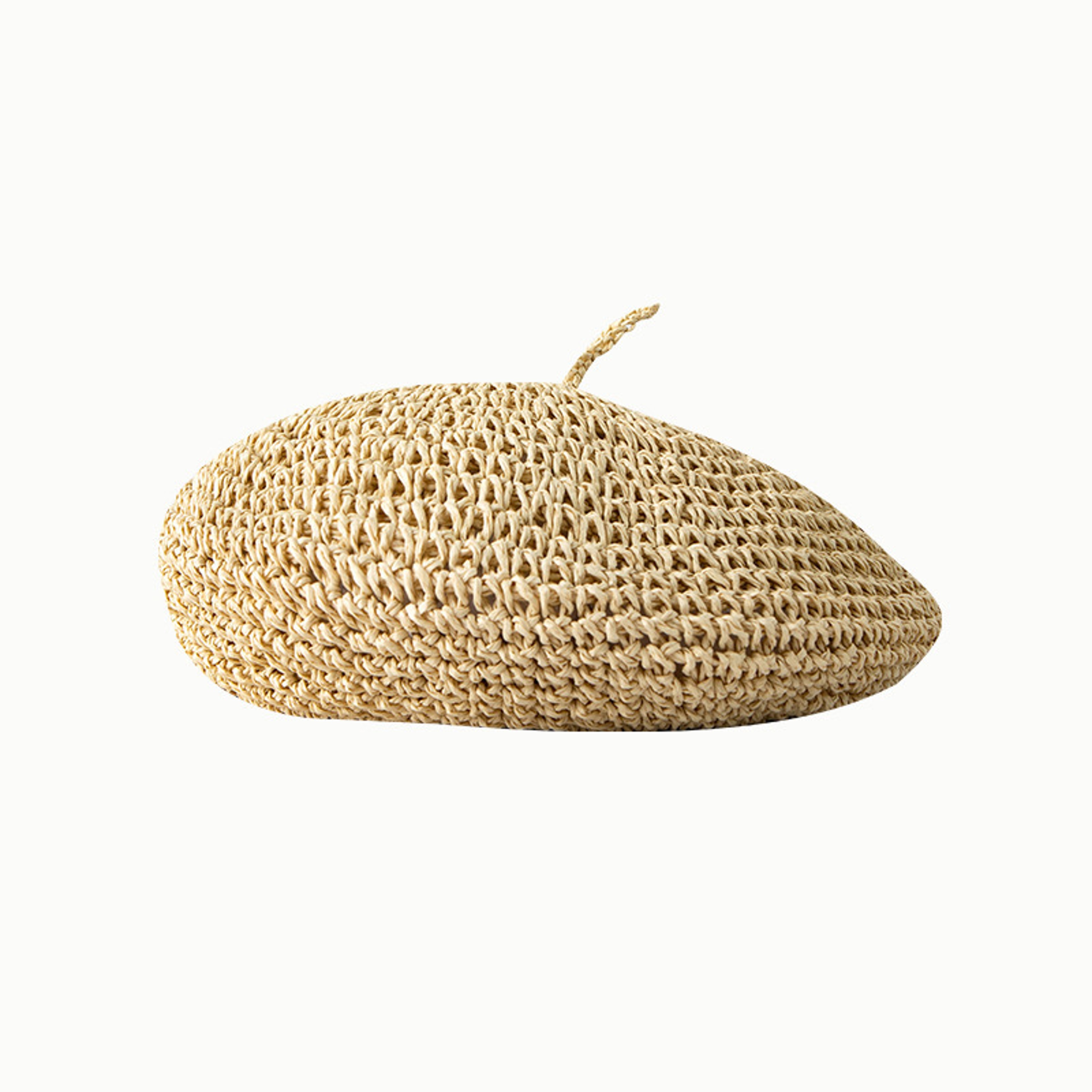 Chic Straw Crochet Beret Hat for Women – view 7