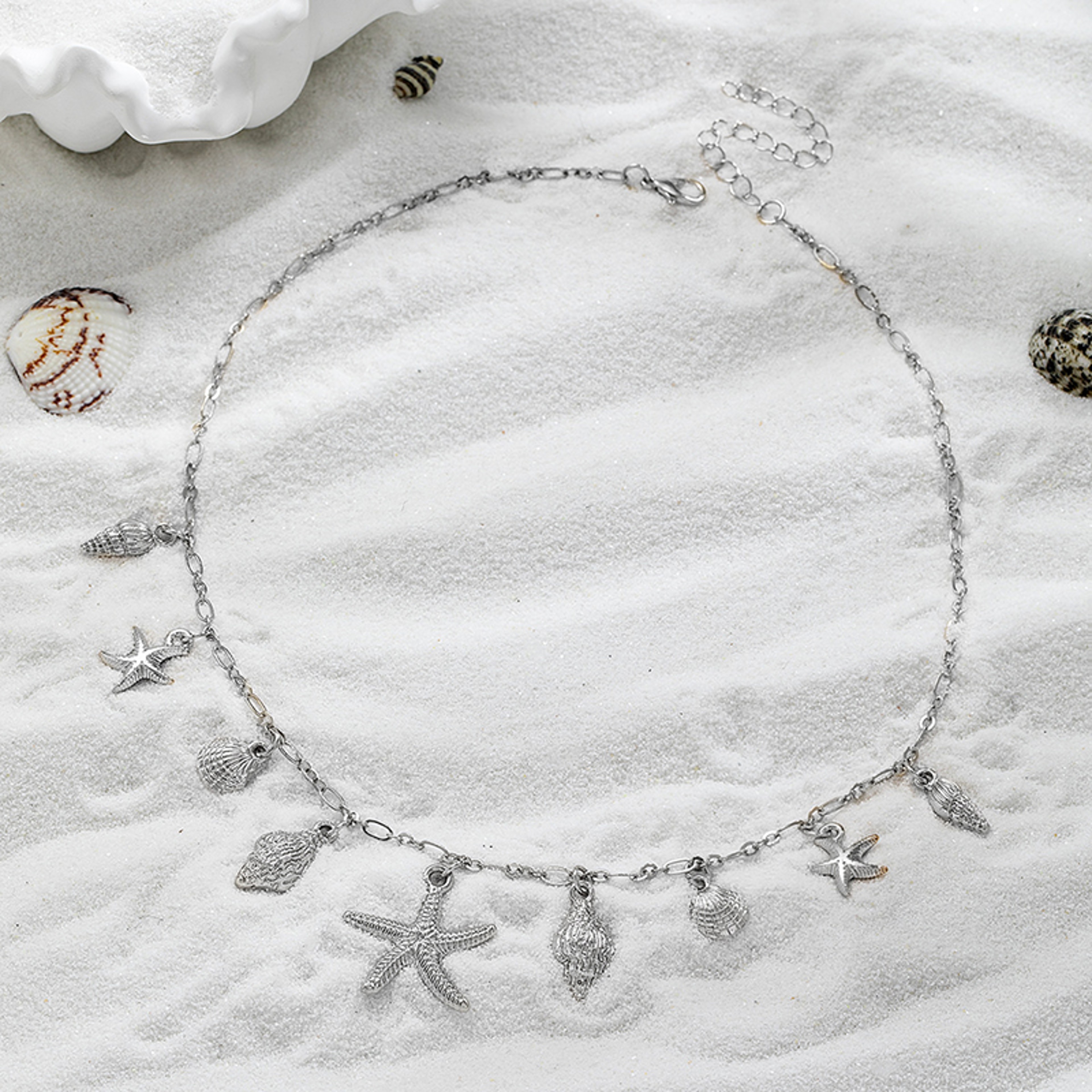 Bohemian Shell Starfish Pendant Necklace For Women 2