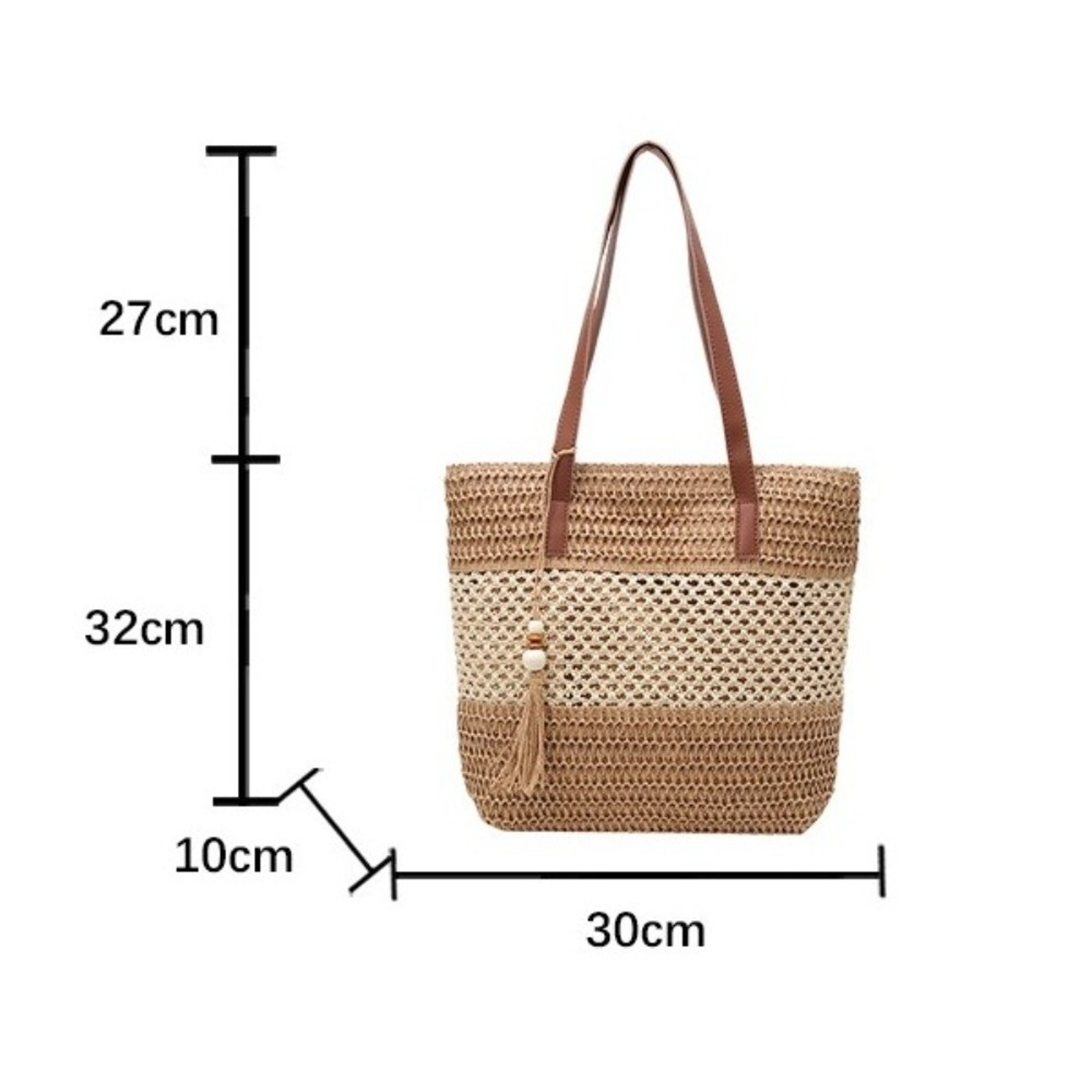 Casual Straw Woven Tote Bag – view 6