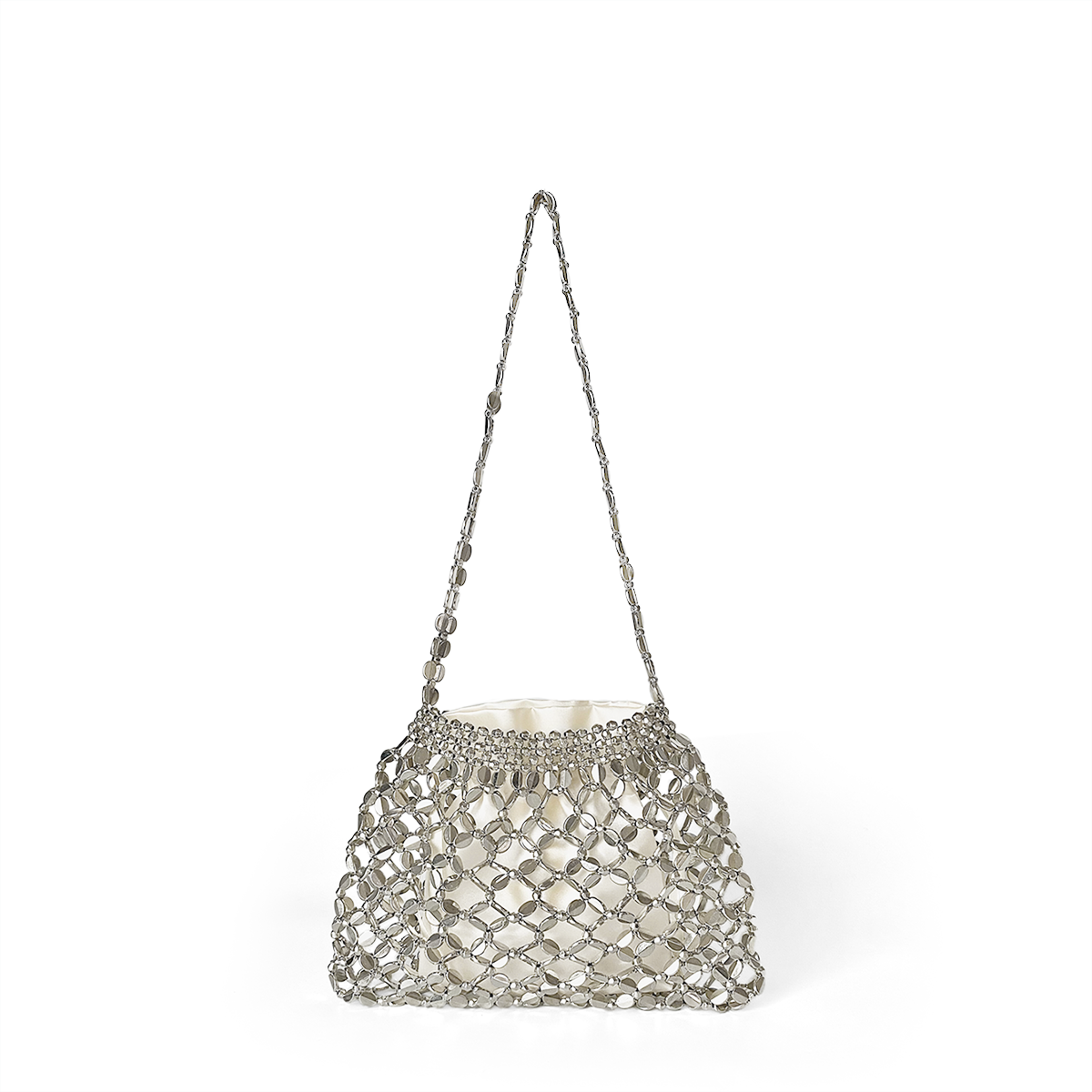 Lumina Silver Beaded Summer Shoulder Bag – view 10