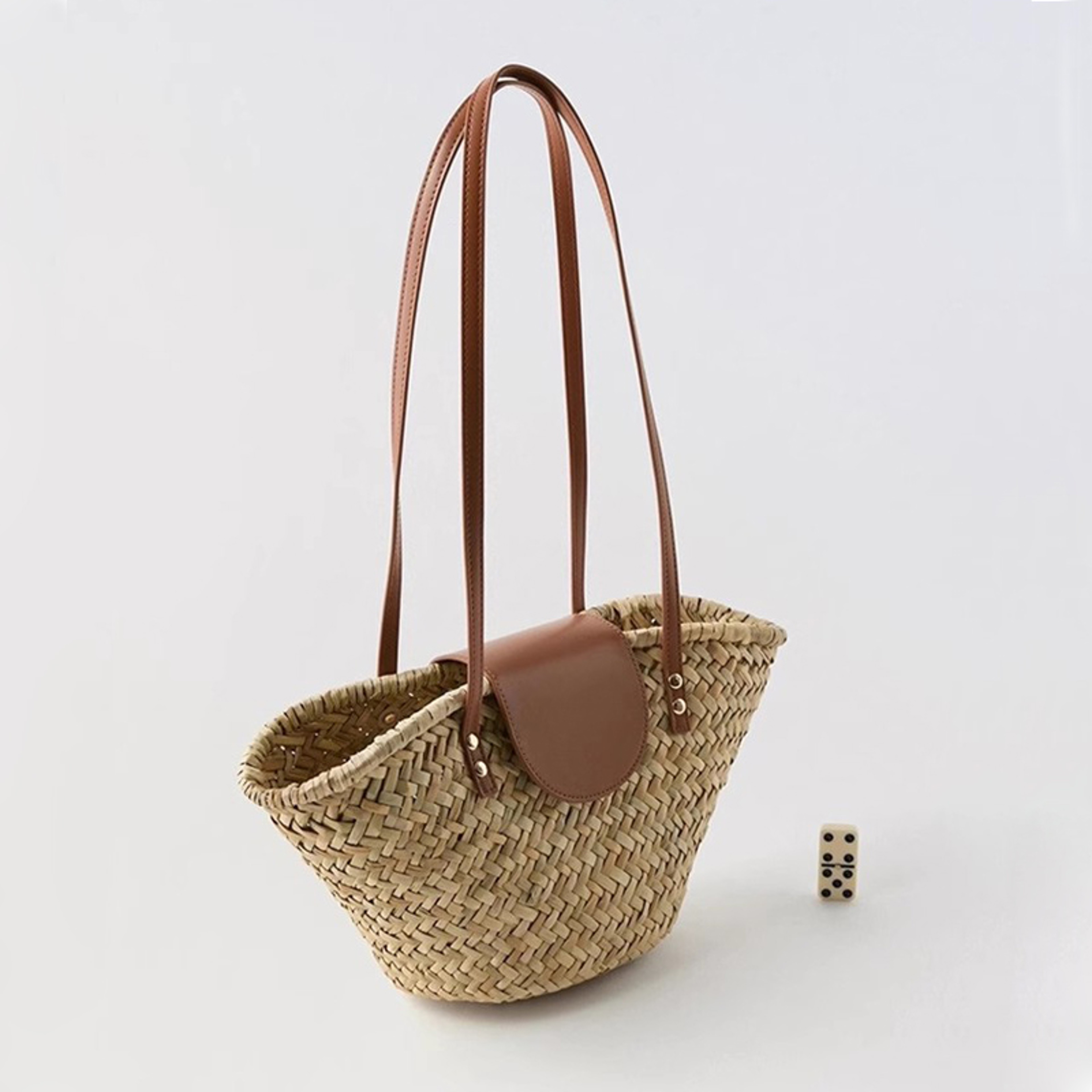 Hylhexyr Woven Rattan Shoulder Bag and Summer Beach Tote – view 5