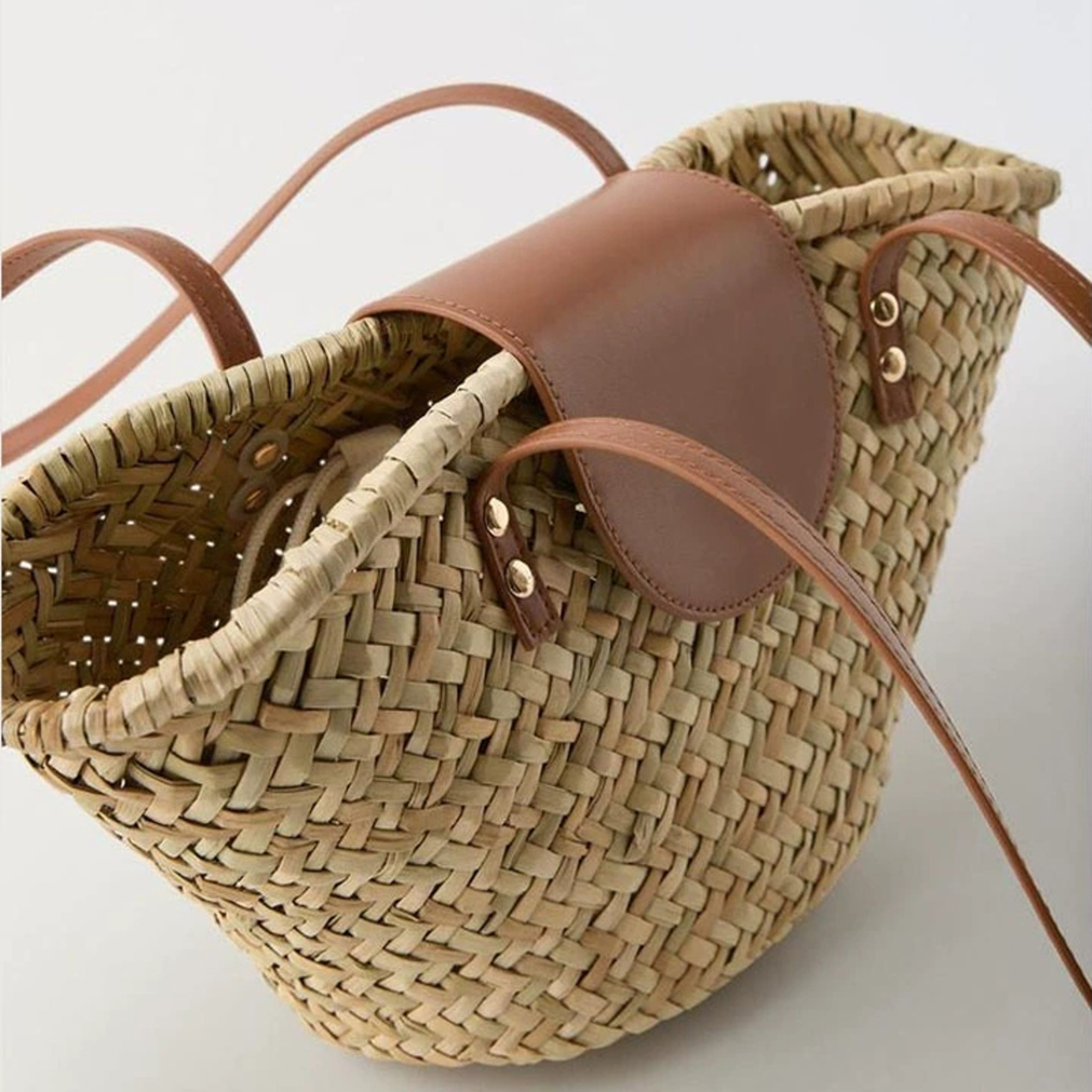 Hylhexyr Woven Rattan Shoulder Bag and Summer Beach Tote – view 6