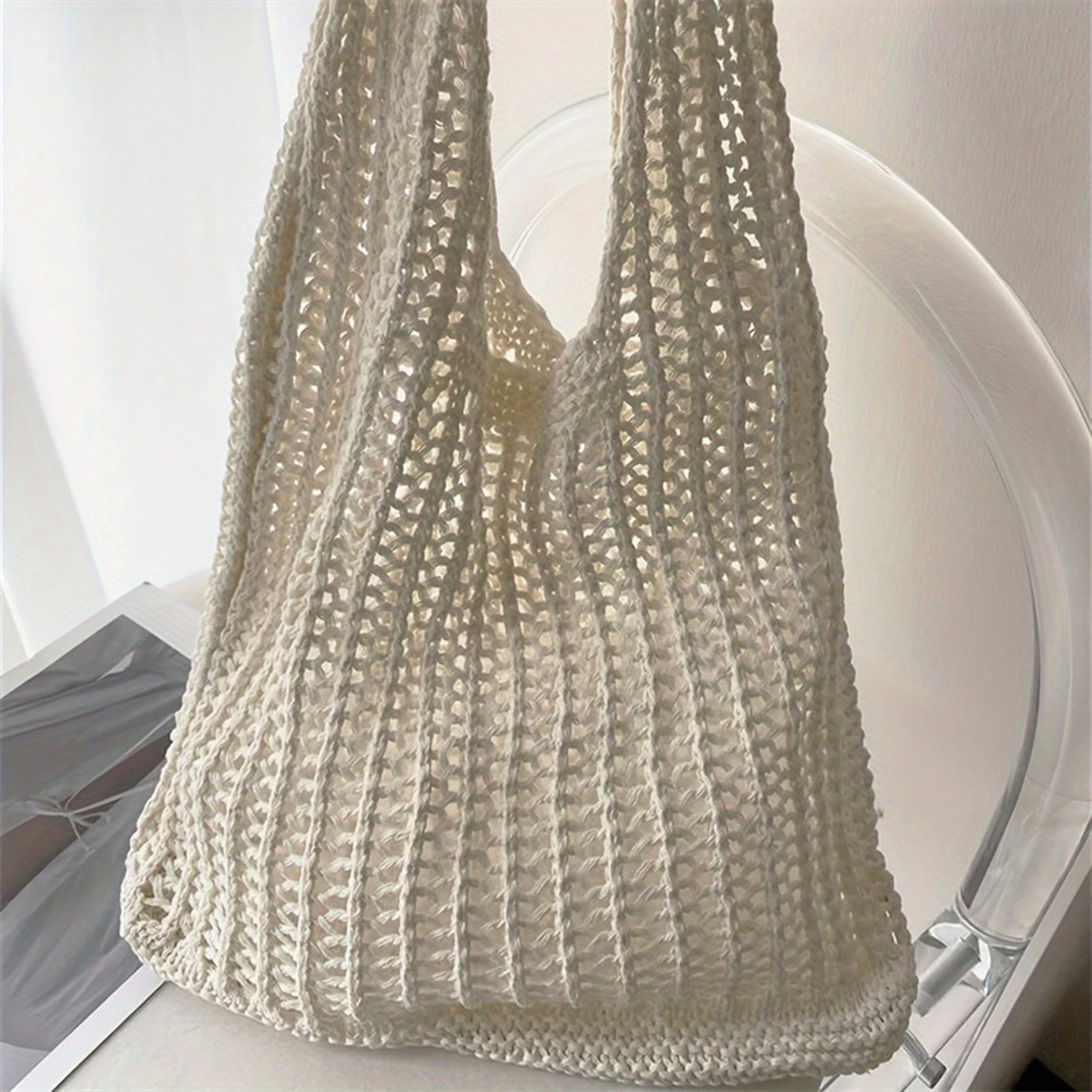 Bohemian Crochet Tote and Large Capacity Knitting Shoulder Bag – view 5