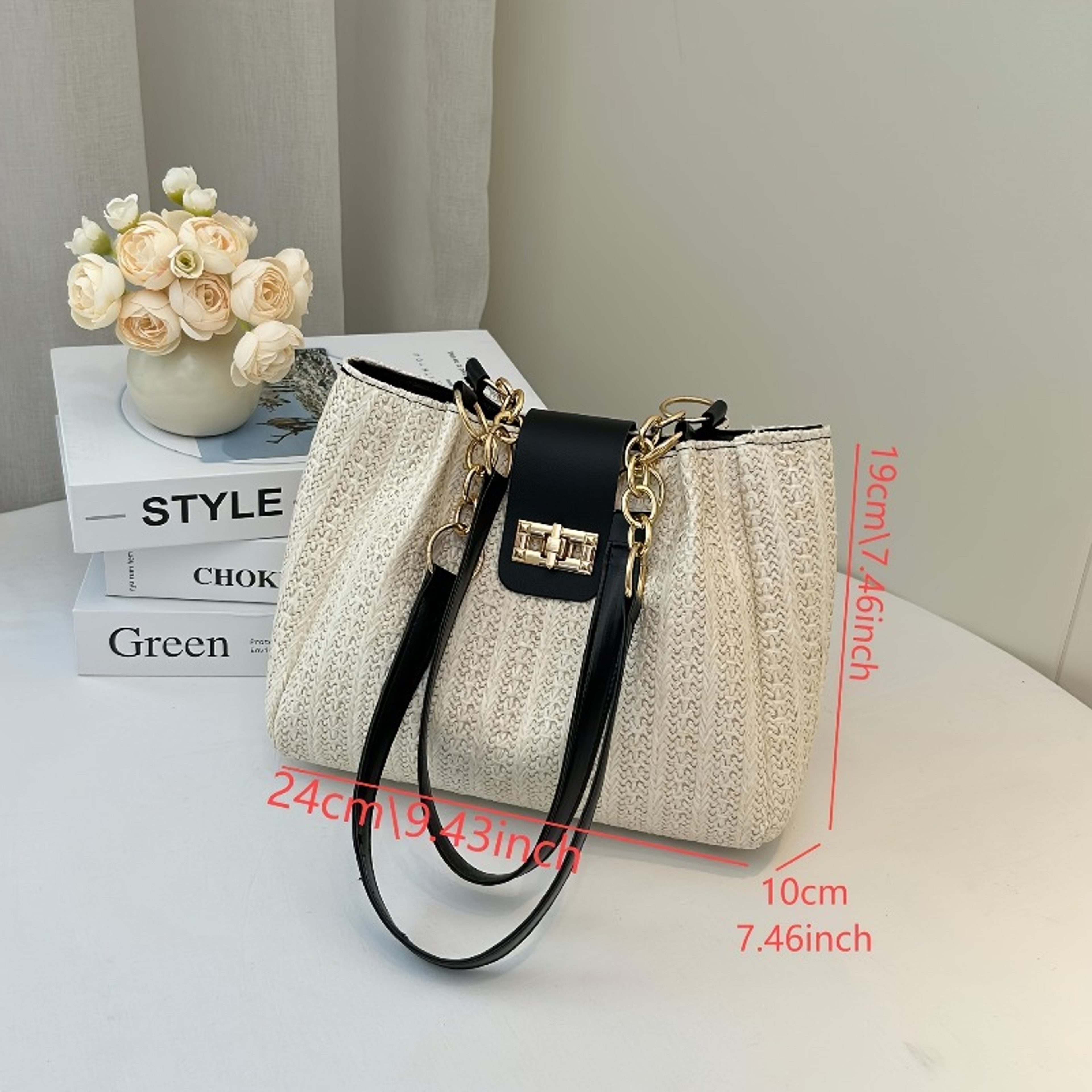Korean Woven Leather Shoulder Bag – view 3