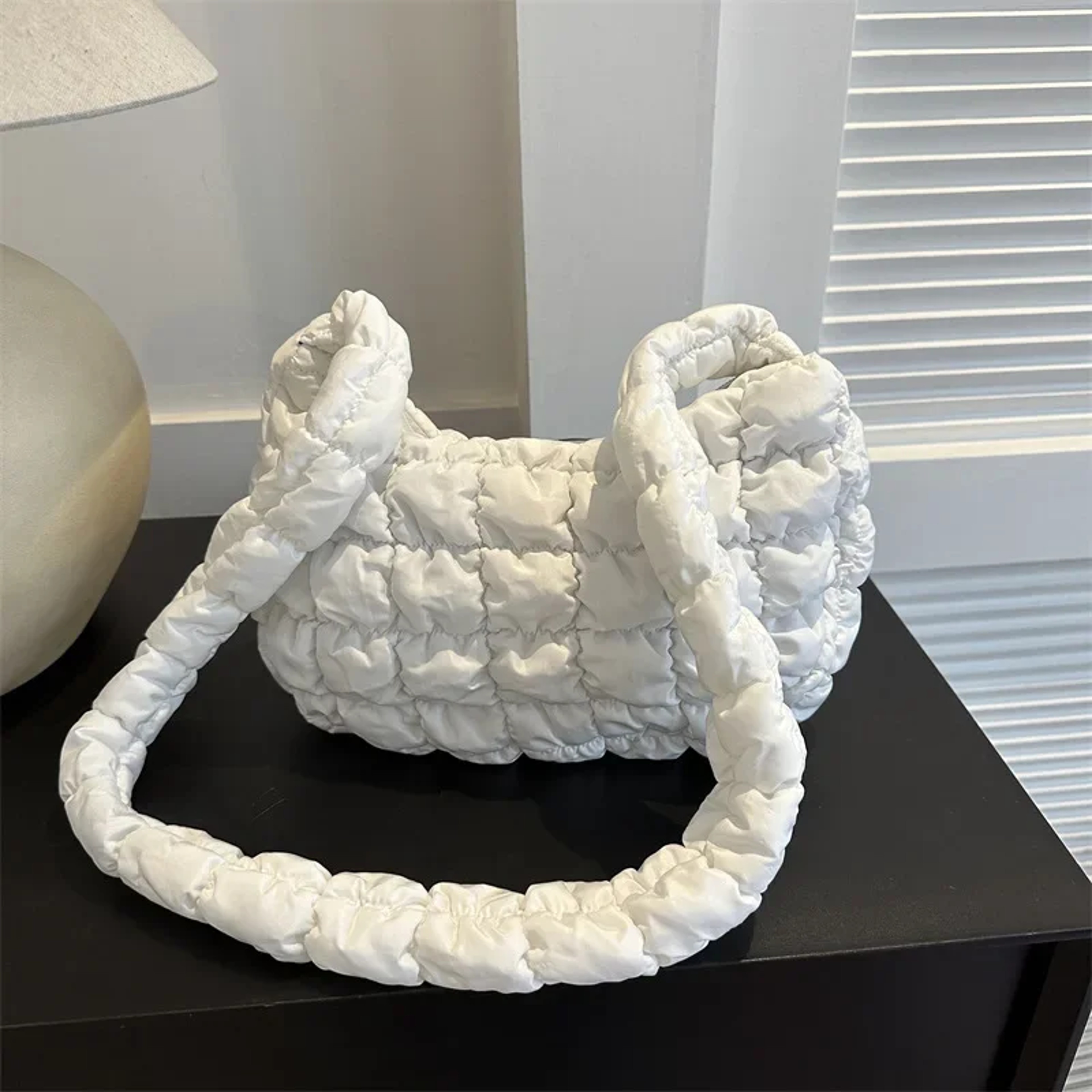 Quilted Puffer Tote and Cloud Shoulder Bag – view 5