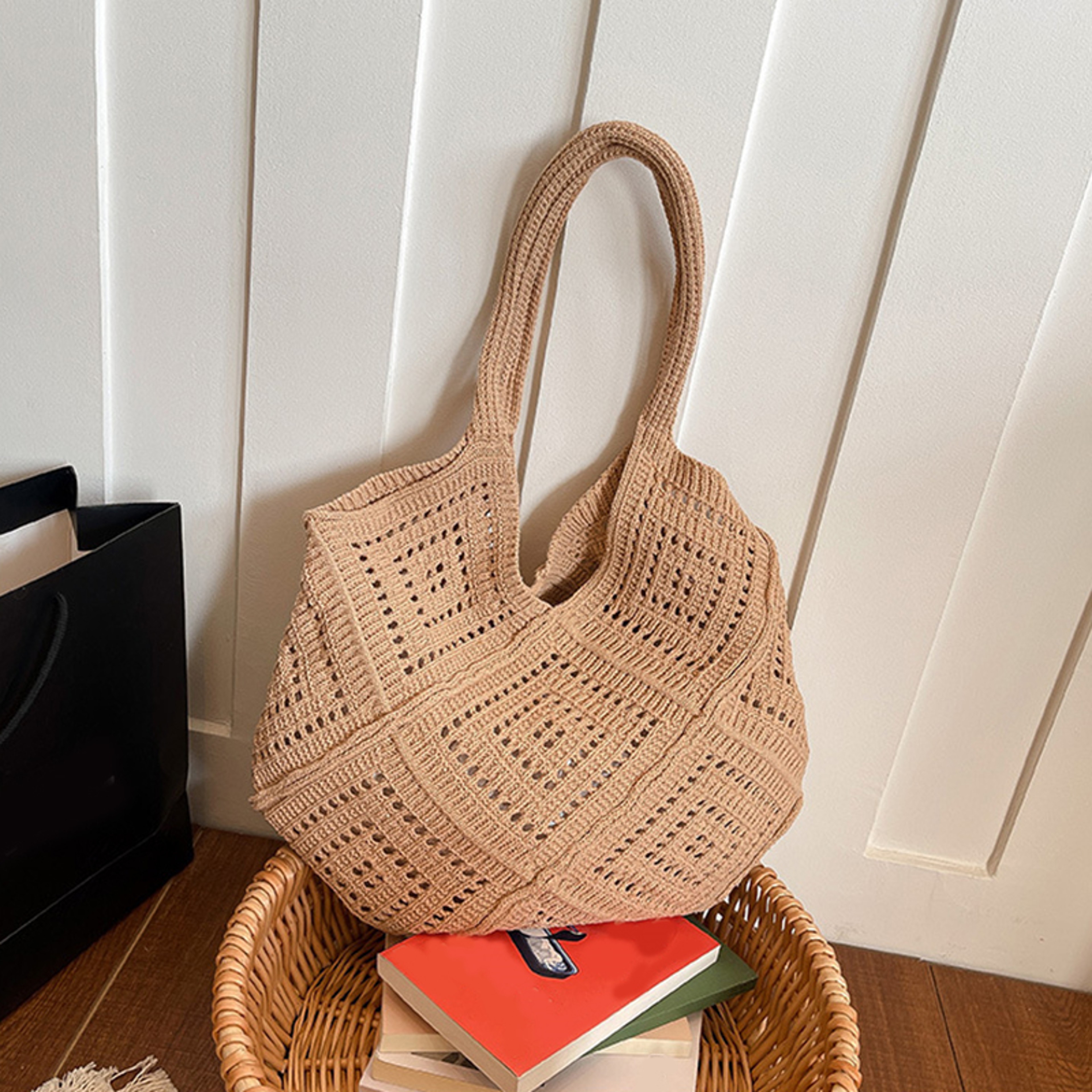 Chic Knitted Hollow Out Shoulder Bag – view 8