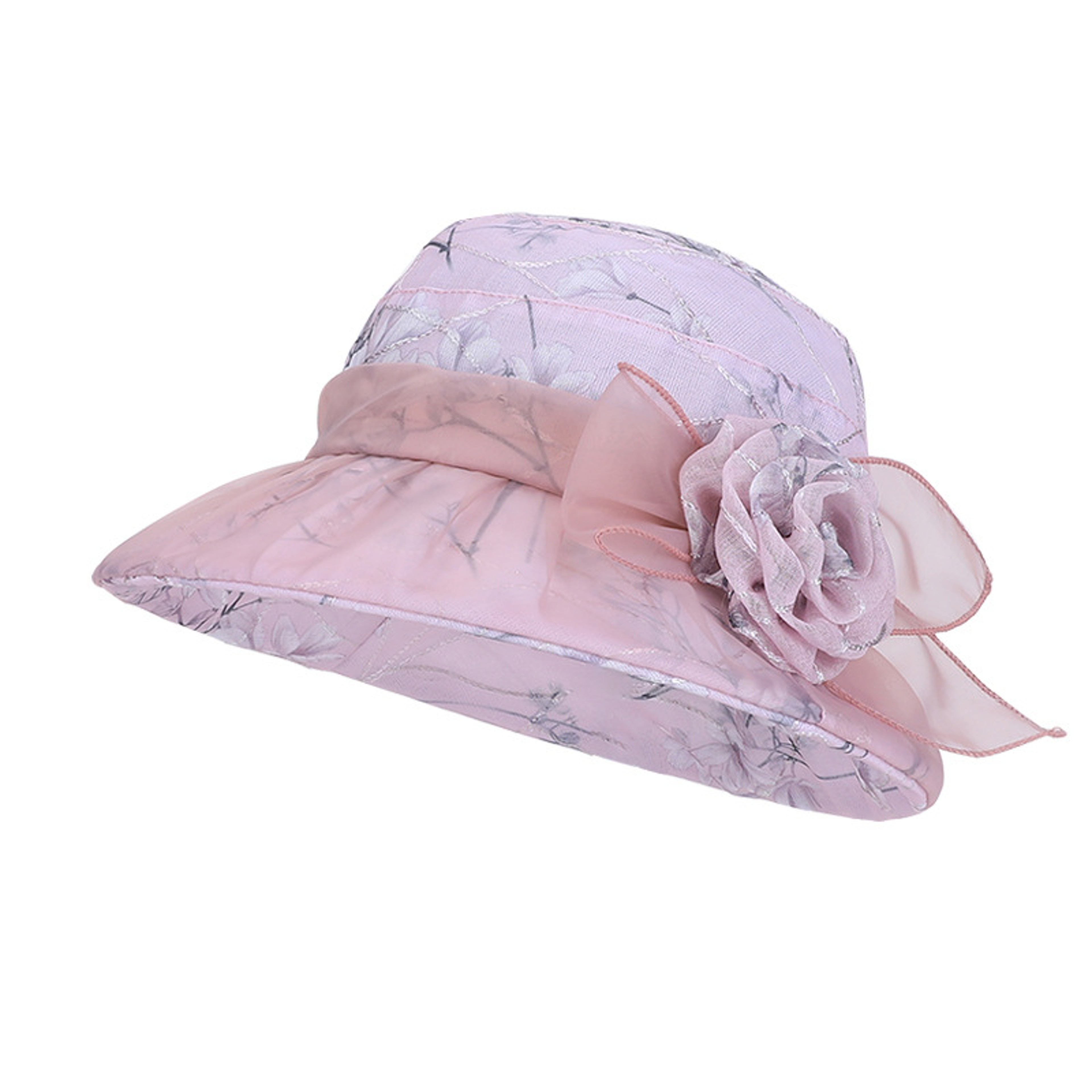 Elegant Mesh Flower wide-brim sun hat for Women Breathable Summer Beach Sun Protection – view 7