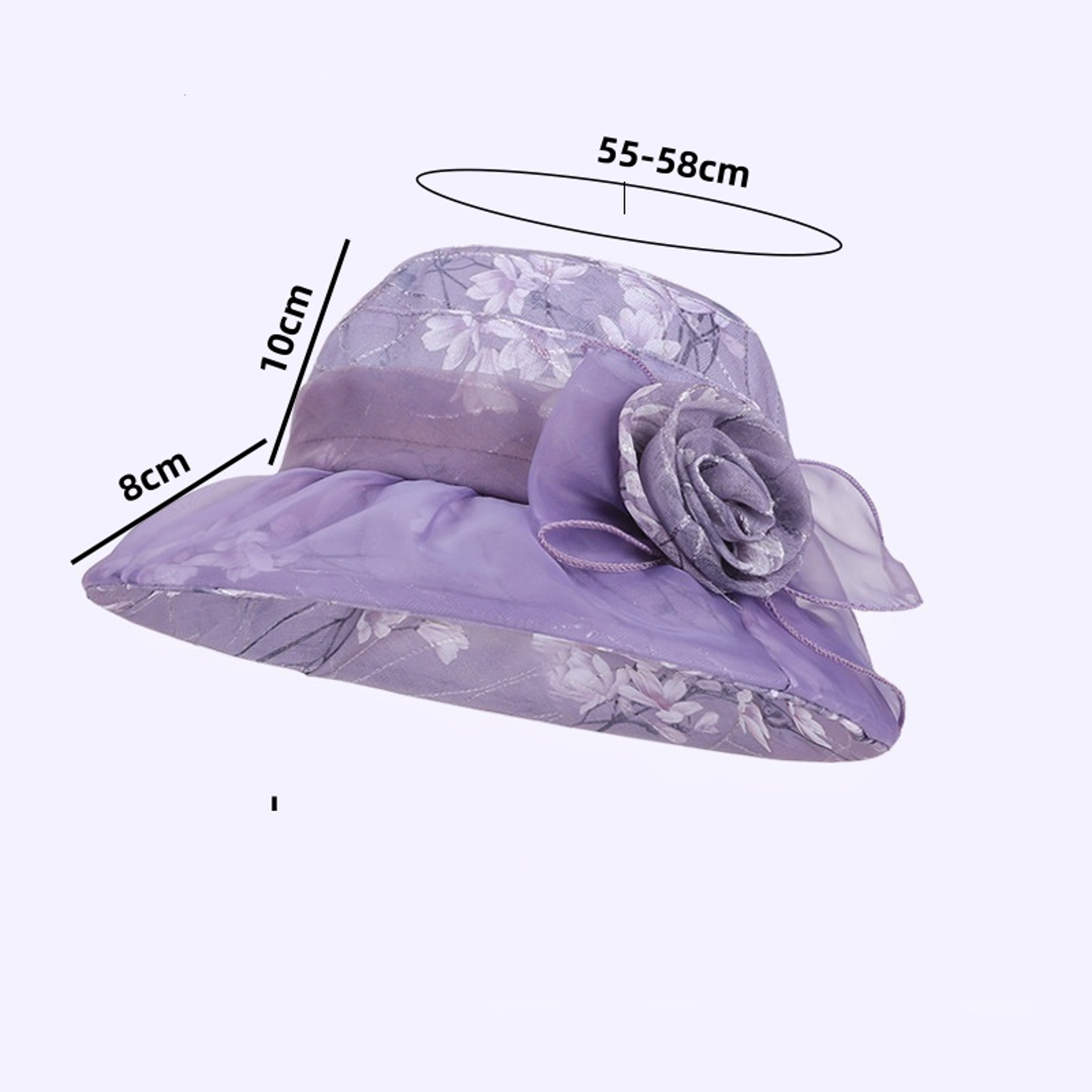 Elegant Mesh Flower wide-brim sun hat for Women Breathable Summer Beach Sun Protection – view 6