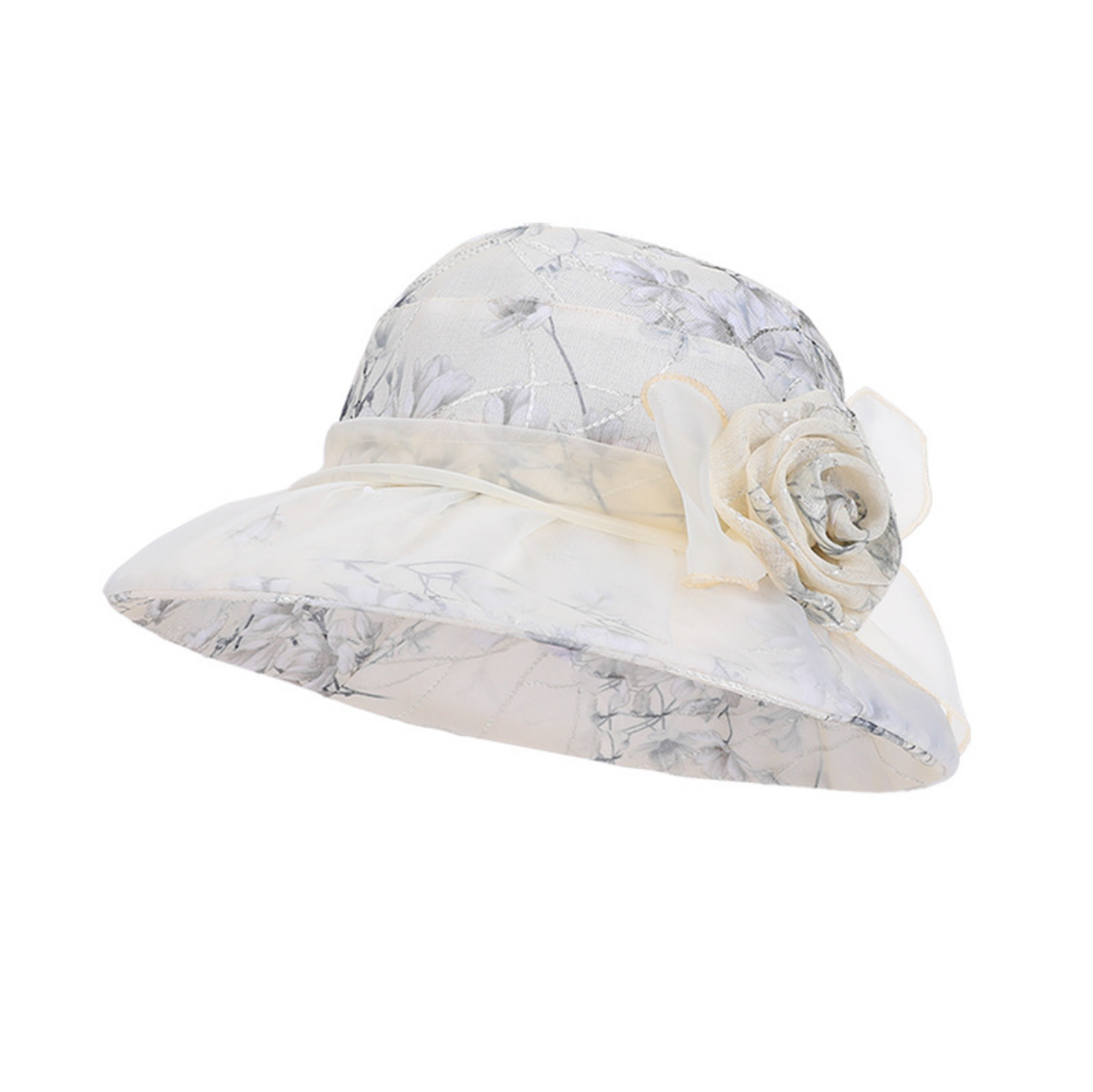 Elegant Mesh Flower wide-brim sun hat for Women Breathable Summer Beach Sun Protection – view 10
