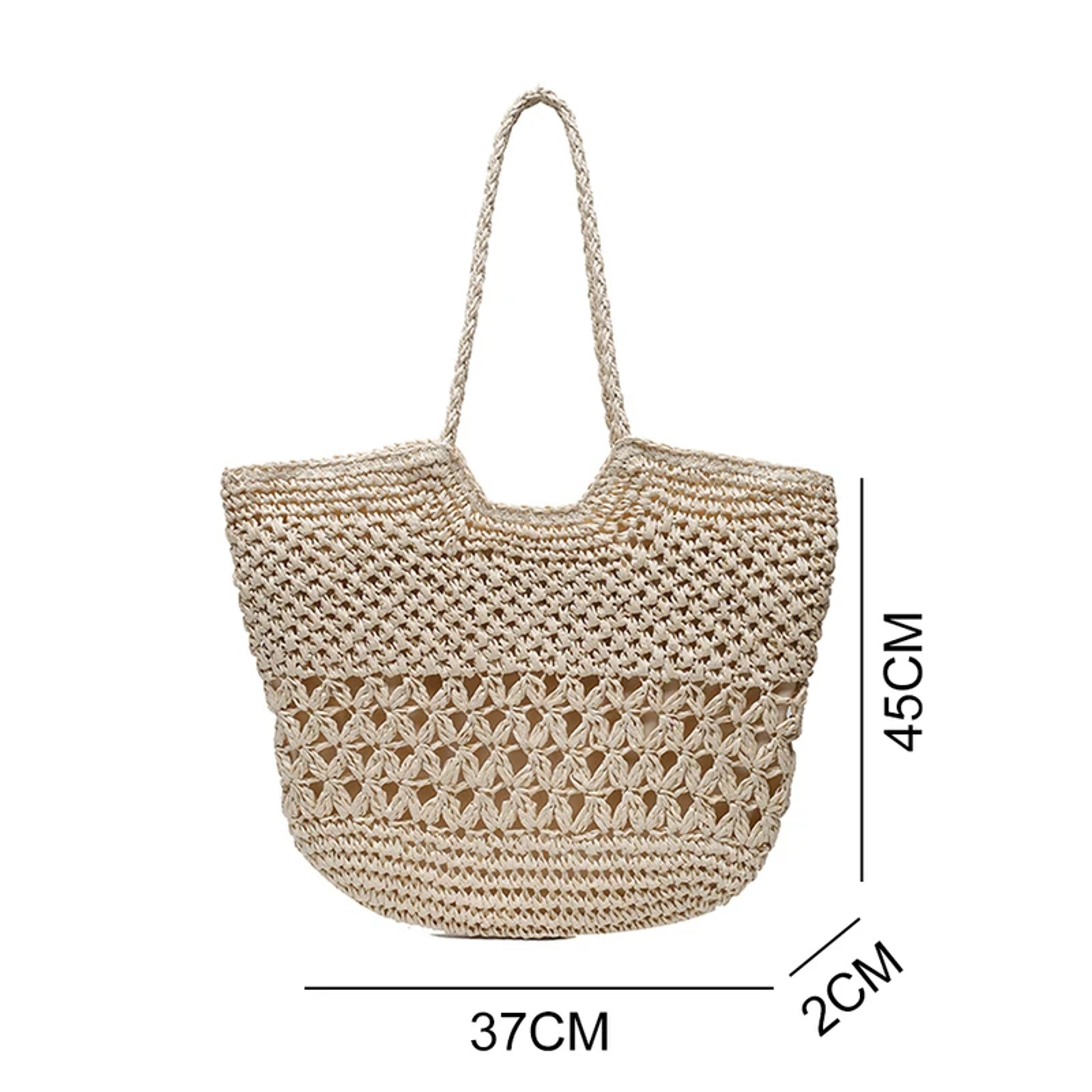 Luxury Casual Straw Weave Bags Large Capacity Travel Tote and Beach Handbag – view 6